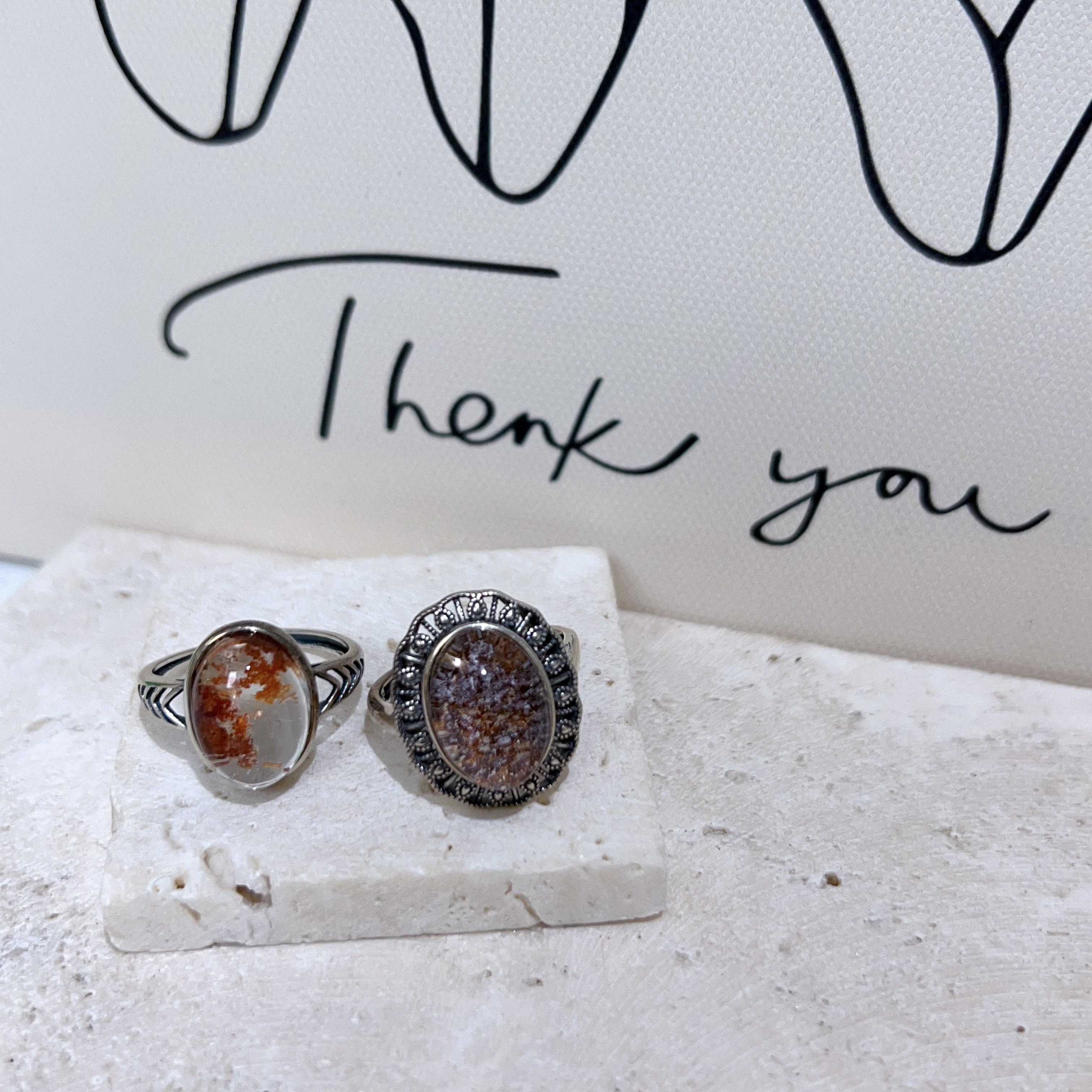 925純銀紅幽靈戒指