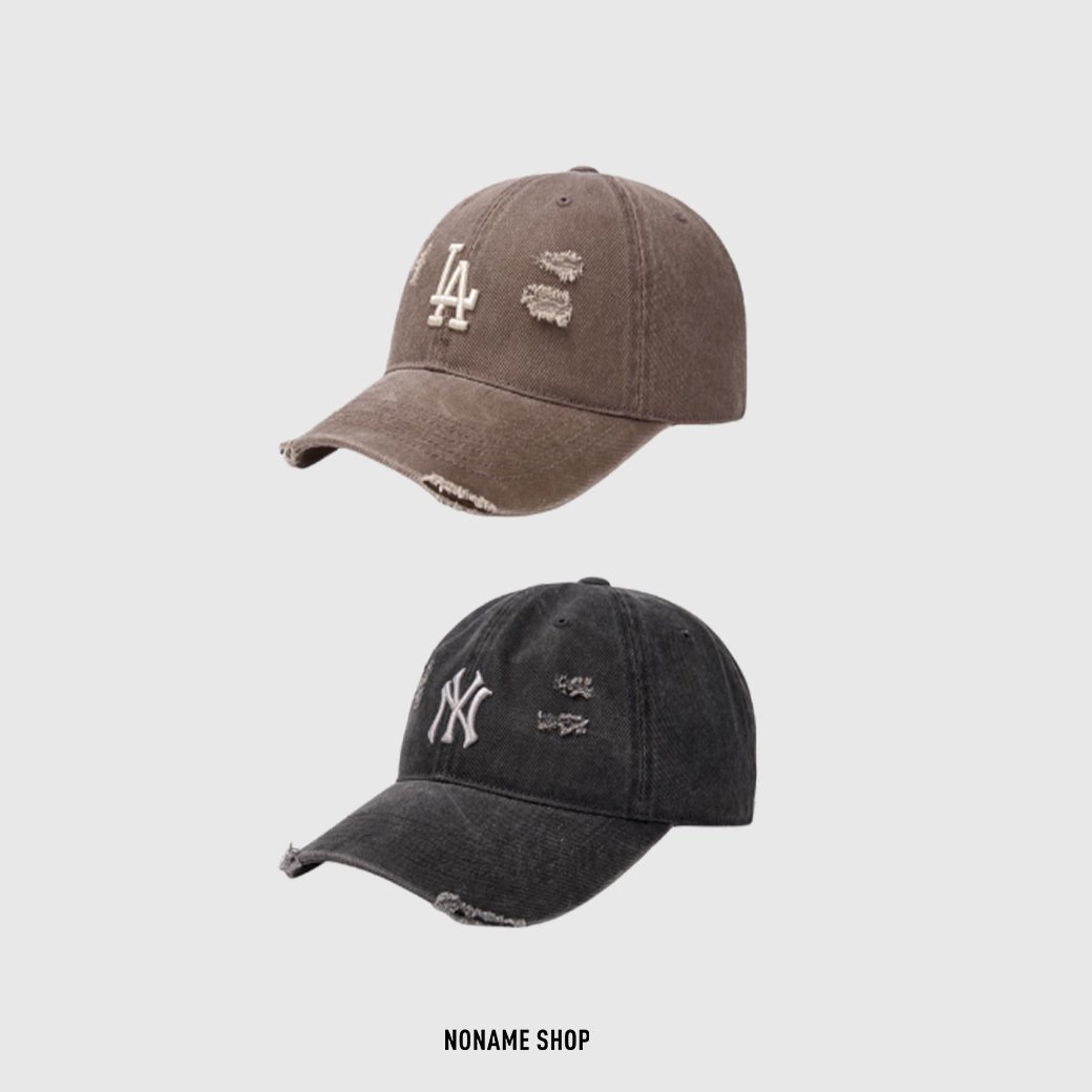 MLB 美國職棒 大聯盟 紐約洋基隊/洛杉磯道奇 刺繡 LOGO 水洗 破壞 老帽 兩色