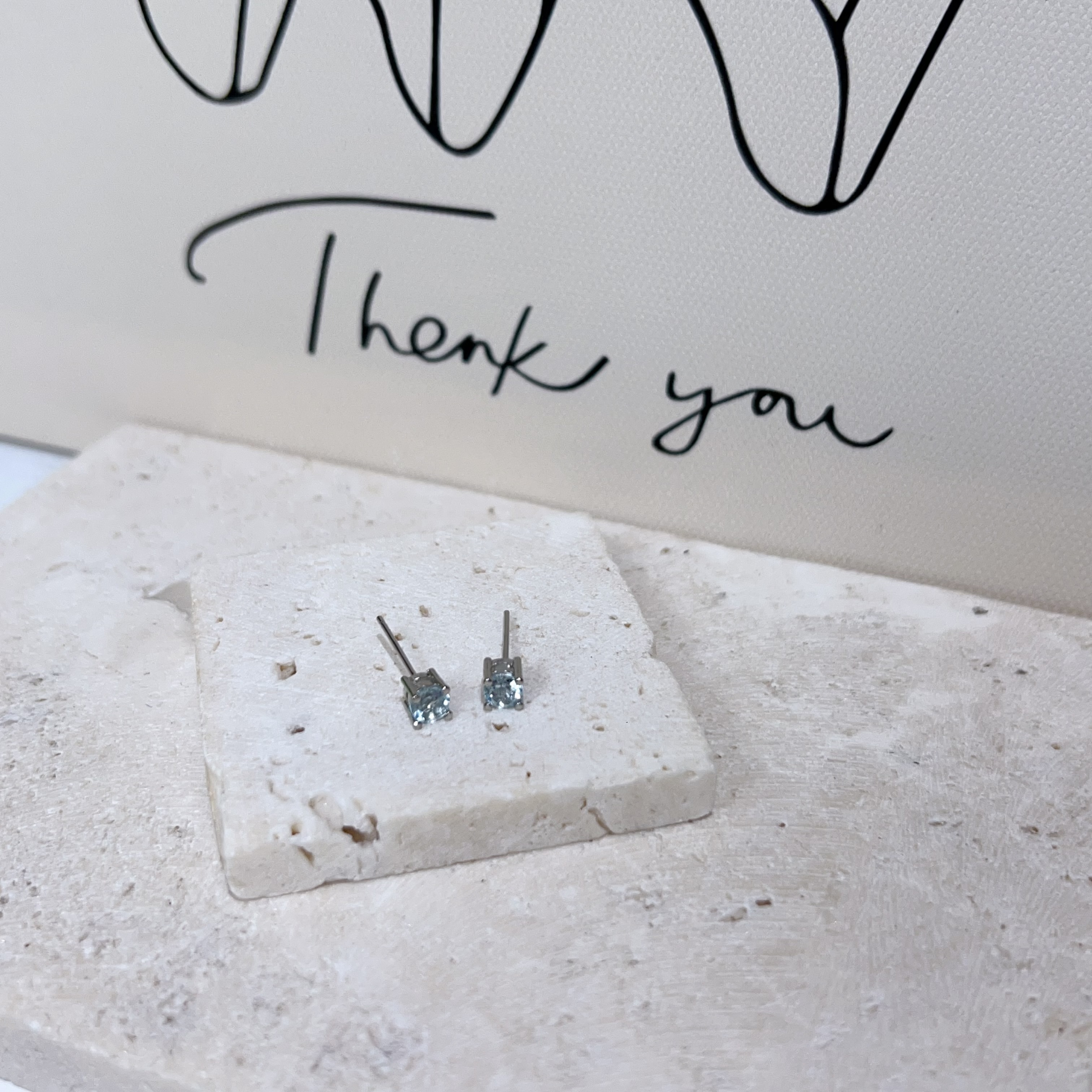 藍托帕四爪耳環