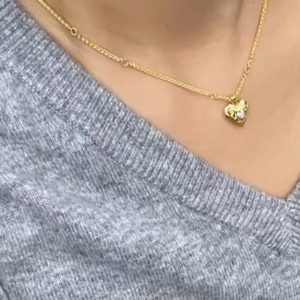 項鍊 愛心項鍊 復古項鍊 金項鍊 日系項鍊 小飾品 女項鍊 寶石項鍊 可愛項鍊 吊墜項鍊 氣質項鍊 女生生日禮物 244