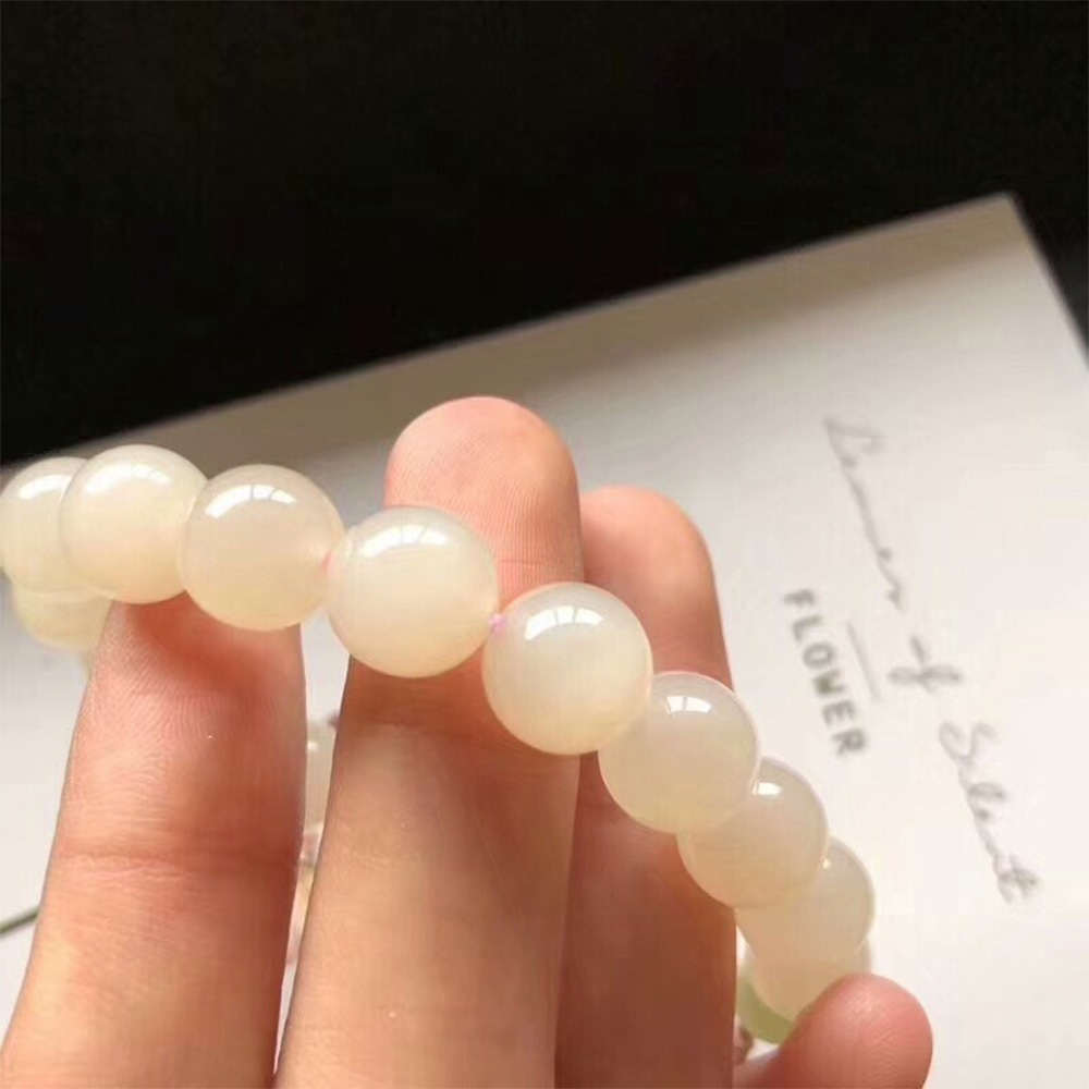 手鍊女 手串 手鍊串珠 佛珠手鍊 和田玉手串 和田玉手鍊 煙紫色手鍊 招財手鍊 玉手鍊 送女友 送閨蜜 生日禮物 031