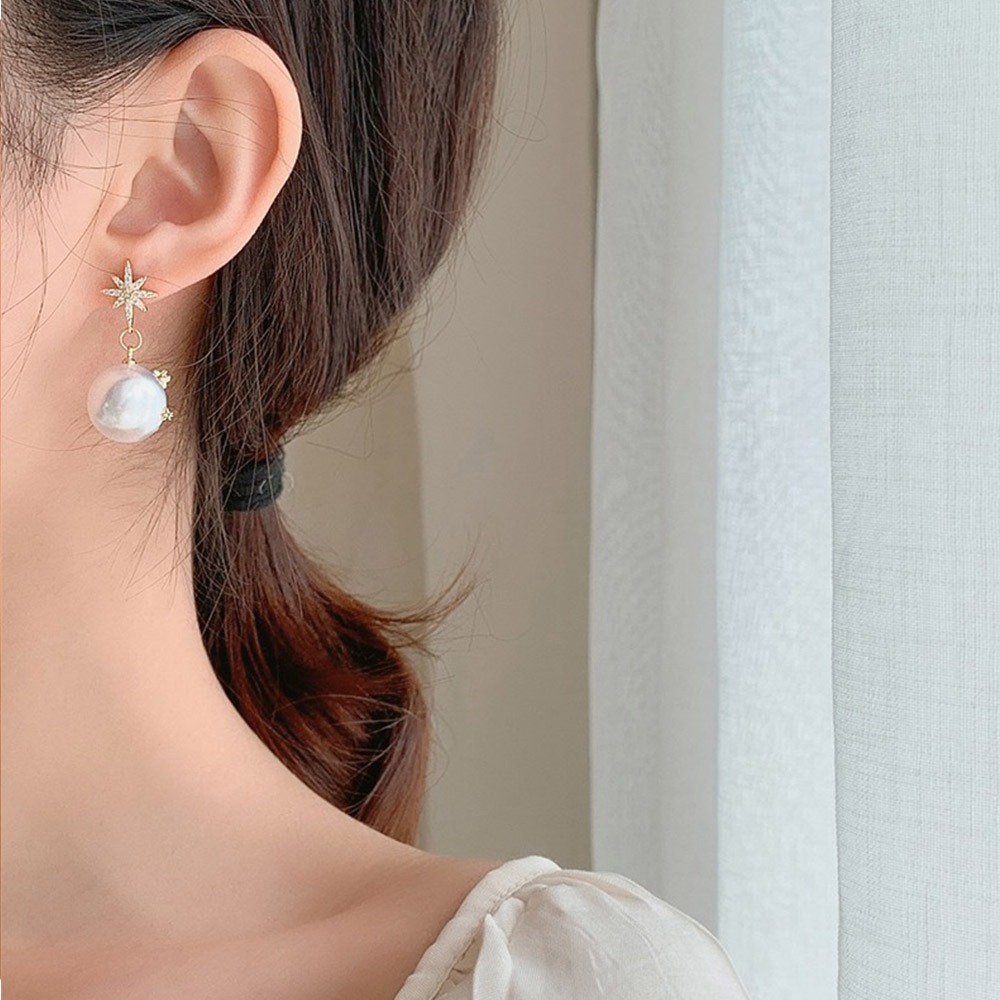 耳墜 銀針耳環 耳環 小香耳環 不對稱耳環 日系耳環 珍珠耳環 蛋白石耳環 歐美耳環 星星耳環 大耳環 女生禮物 043