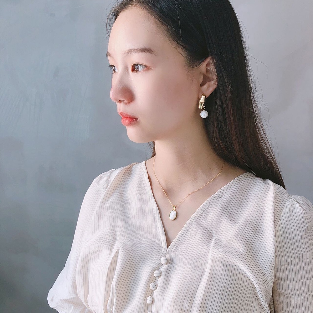 純銀項鍊 吊墜項鍊 銀項鍊 貝殼項鍊 歐美項鍊 韓國項鍊 日系項鍊 琉璃項鍊 短項鍊 脖鏈 細項鍊 女生生日禮物 218