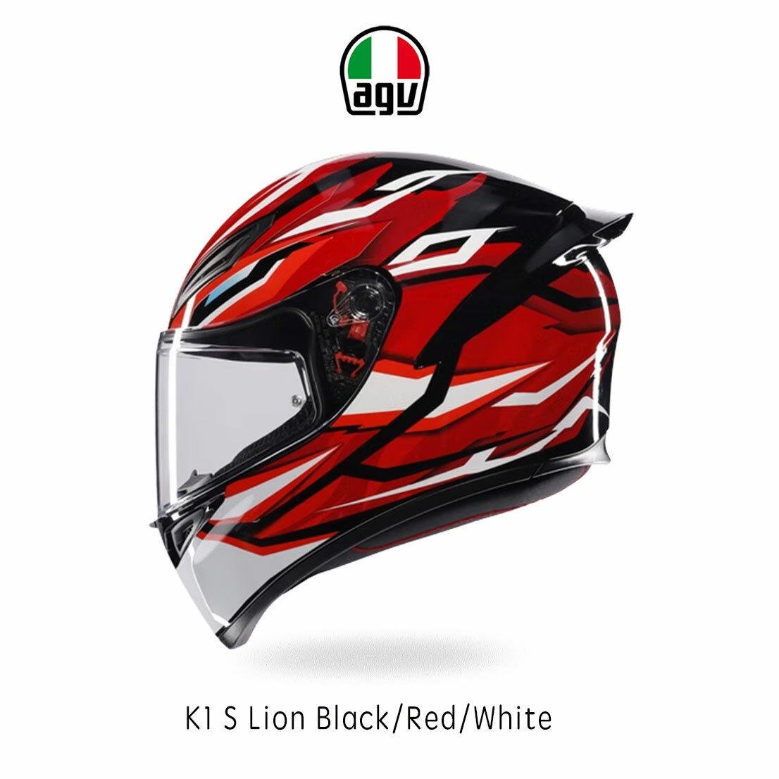 AGV K1S Lion Black/Red/White 全罩安全帽