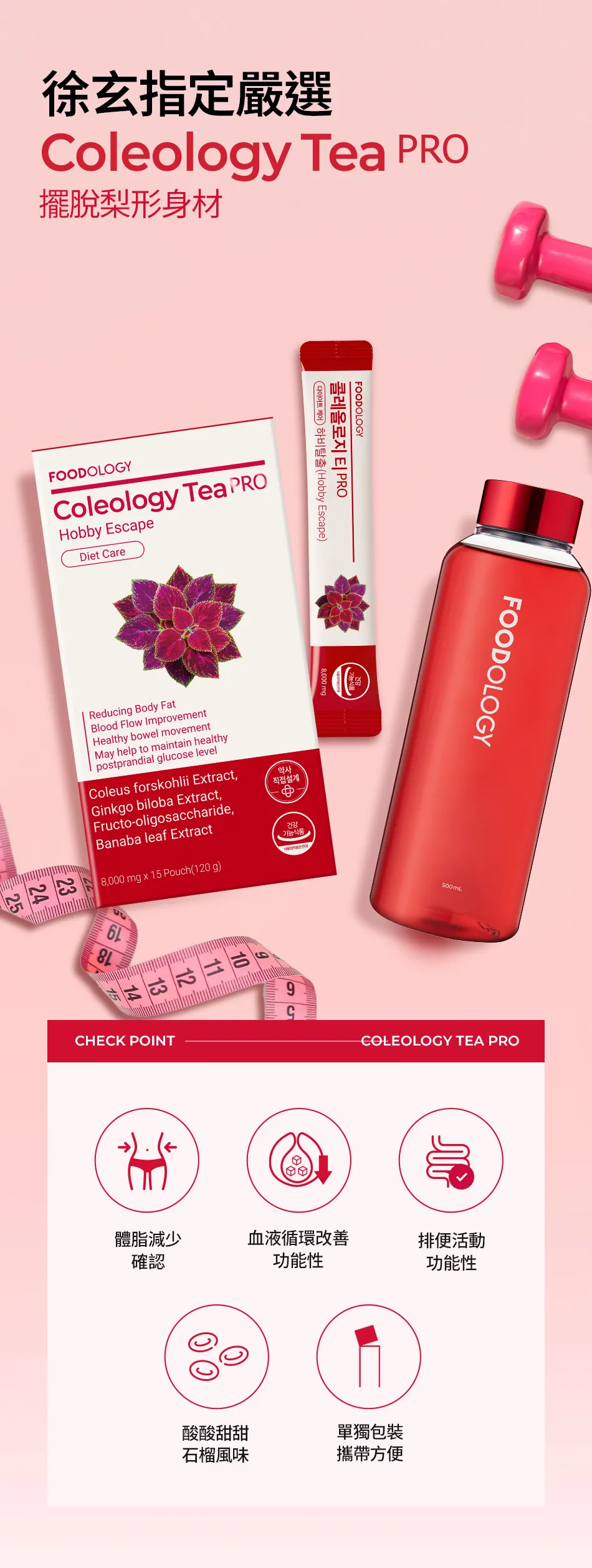 Foodology五彩蘇植物纖體速溶茶(1盒15條)