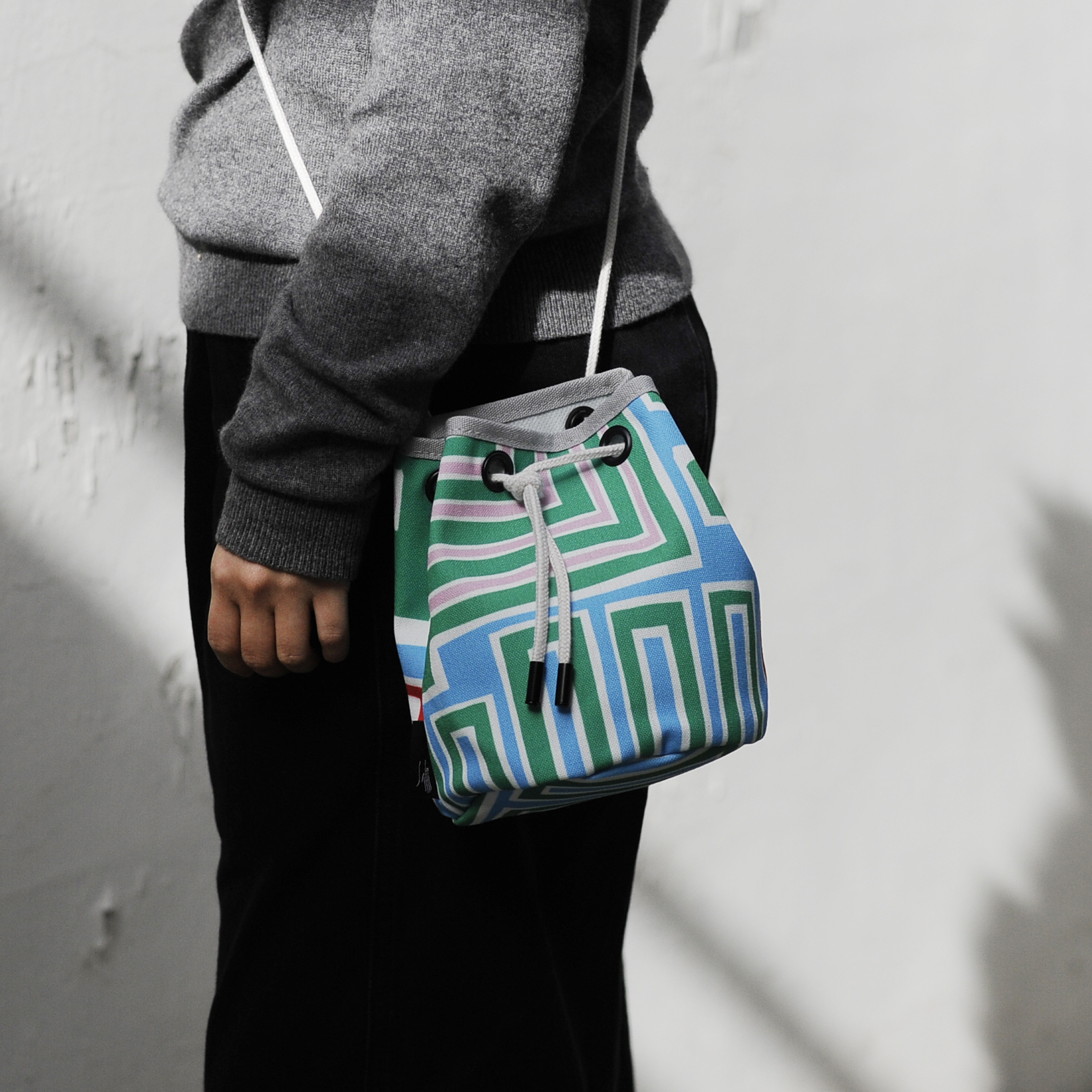 遛狗束口包 / 都更藍綠