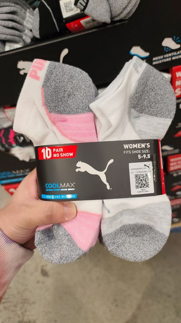 [U] CW PUMA SOCKS LOW CUT WOMEN'S 10-PACK, UCW17 (UCW17)