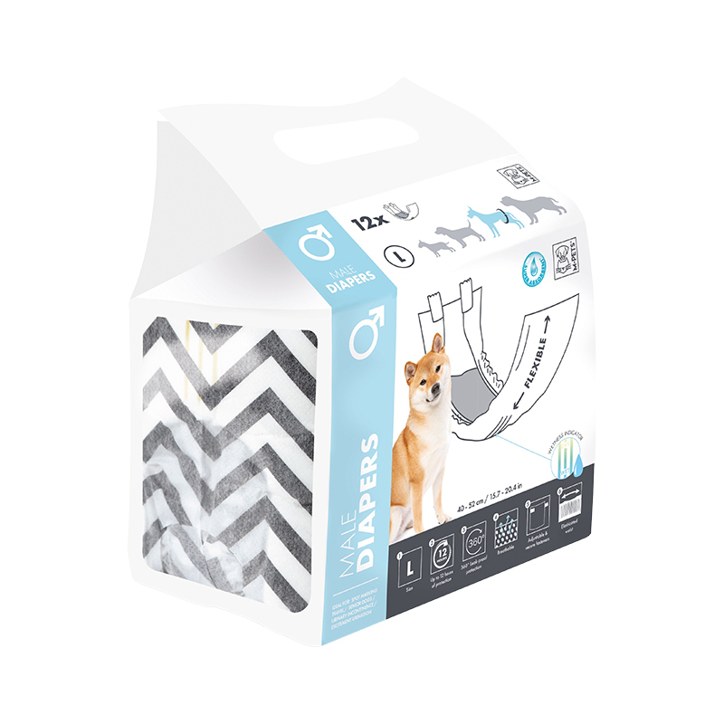 M-Pets Boy's Diapers Large (12pcs)
