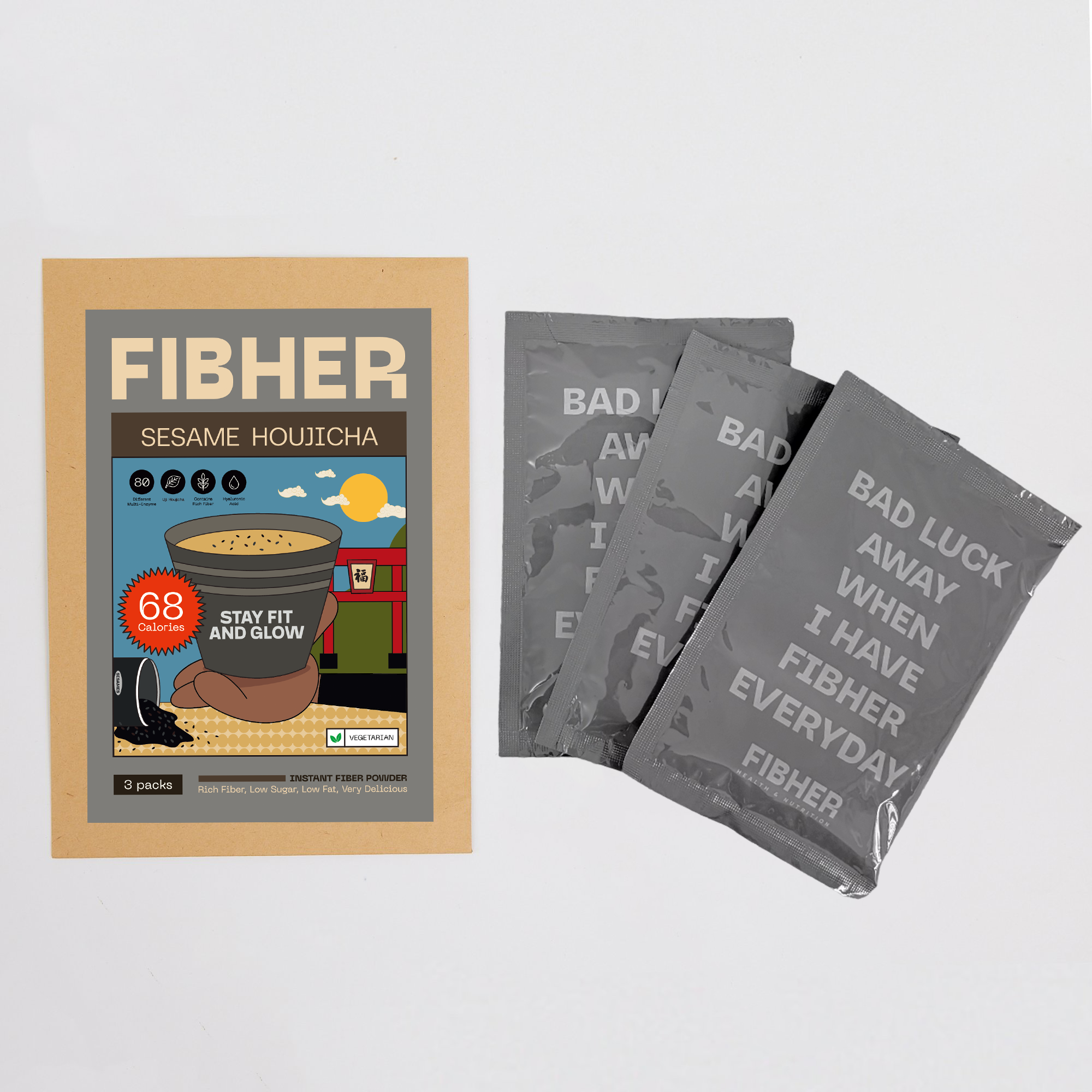 FIBHER 黑芝麻焙茶纖維飲【3日體驗組】