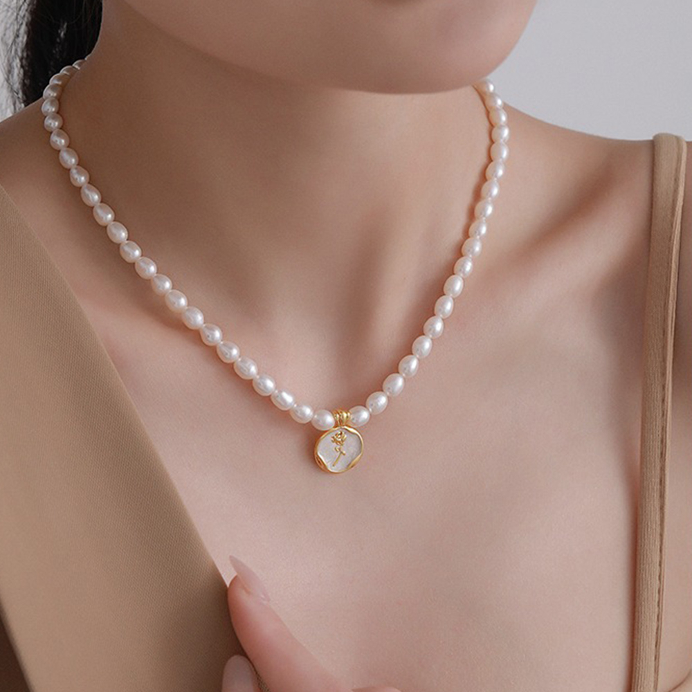 珍珠項鍊 短鍊 鎖骨鏈 氣質項鍊 小花項鍊 小香項鍊 韓國項鍊 日系項鍊 串珠項鍊 女生飾品 女生禮物 閨蜜送禮 102
