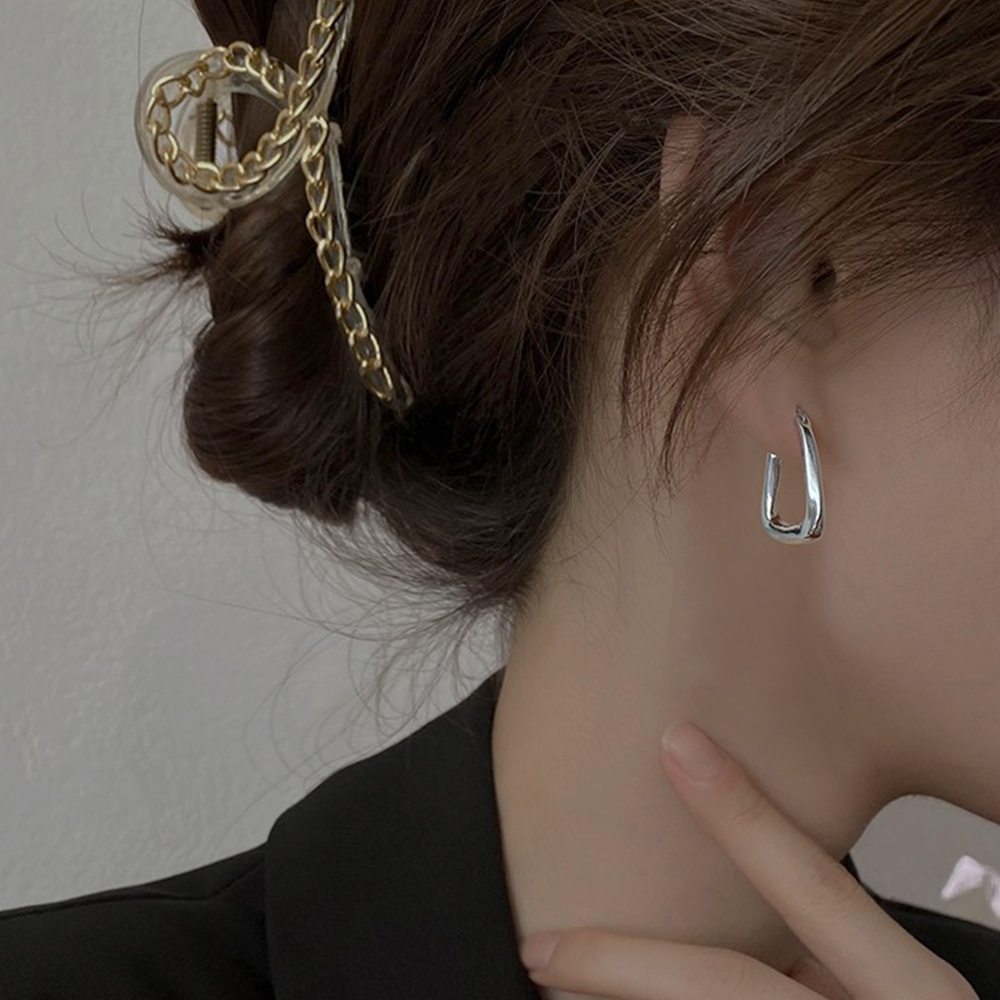 耳環 銀耳環 耳飾 低敏耳環 耳夾 純銀耳環 飾品 耳釘 夾式耳環 女生禮物 情人節 禮物 送女友 韓國耳環 008