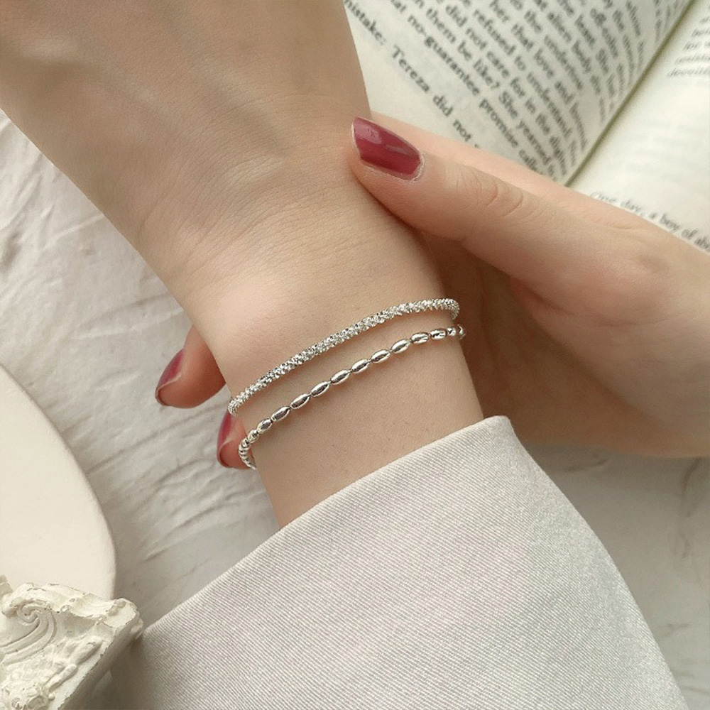 手鍊 手環 飾品配件 女生手鍊 S925純銀手鍊 串珠手鍊 高級感 雙層手鍊 閨蜜手鍊 送禮 女友禮物 生日禮物 089