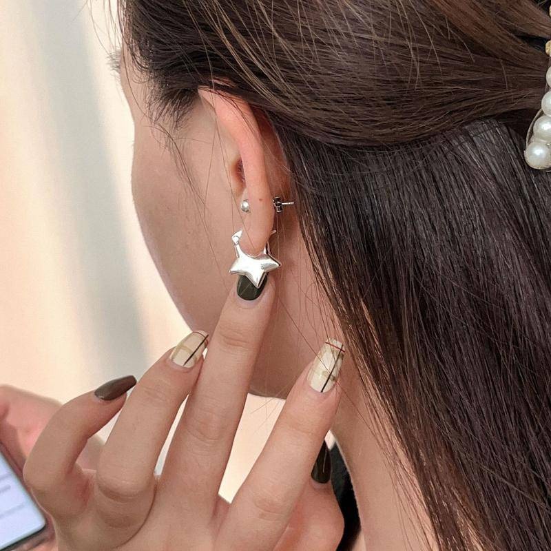 耳釘 耳環 耳飾 銀飾 純銀耳環 耳扣 圈圈耳環 夾式耳環 復古耳環 星星耳環 不對稱耳環 抗過敏耳環 012