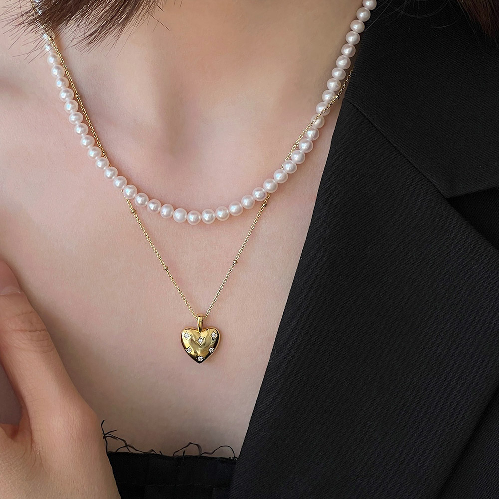 韓國項鍊 純銀項鍊 愛心項鍊 造型項鍊 韓版 925純銀項鍊 ins 鋯石項鍊 簡約 網紅項鍊 銀項鍊 項鍊女 059