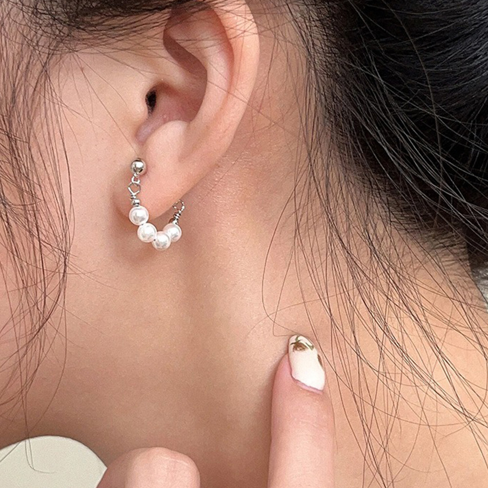 耳環 銀耳環 鈍銀耳飾  耳環純銀 低敏耳環 銀針耳環 韓國飾品 韓國耳環 生日小物 生日禮物 小禮物 010