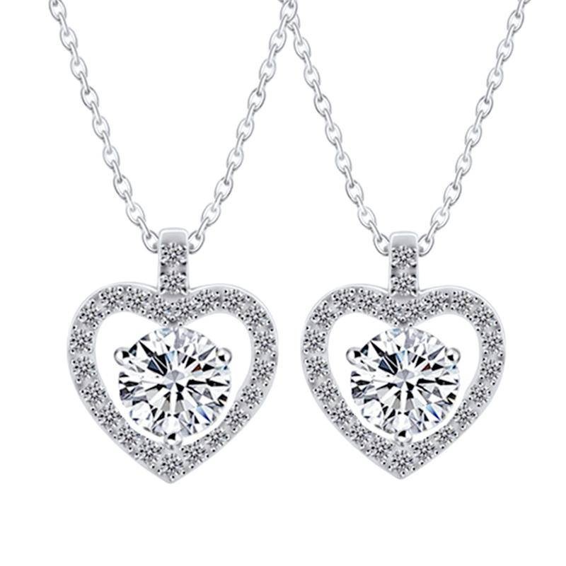 女生項鍊 925純銀項鍊 愛心項鍊 項鍊女 銀項鍊 女生飾品 正韓飾品 閨蜜禮物 送女生禮物 女朋友生日禮物 054