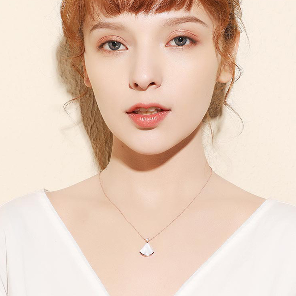 項鍊 珍珠貝殼項鍊 銀飾品 韓國飾品 結婚禮物 純銀項鍊 造型珍珠項鍊 新娘飾品 情人節禮物 裝飾品 好看項鍊 047