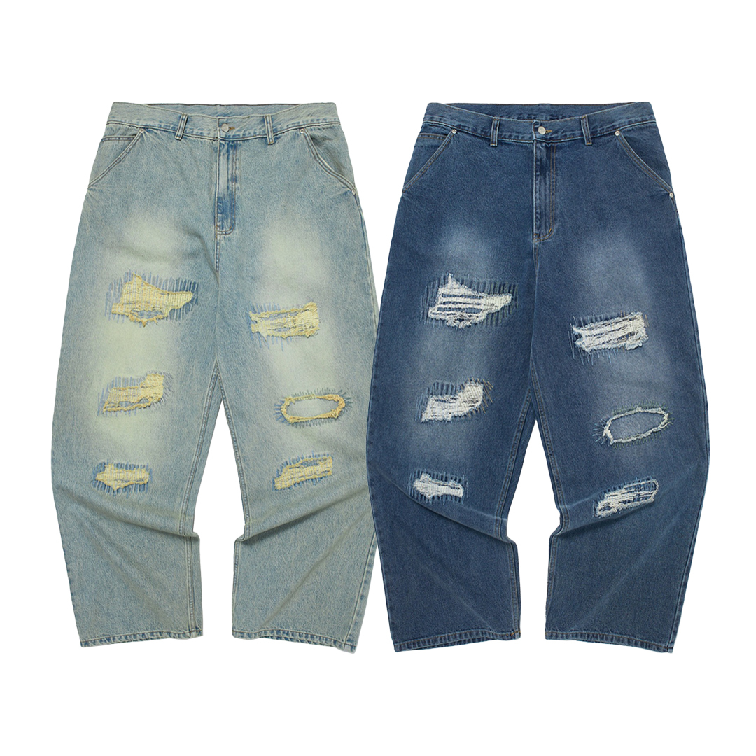 WKNDRS 25S/S STITCH DISTRESSED PANTS