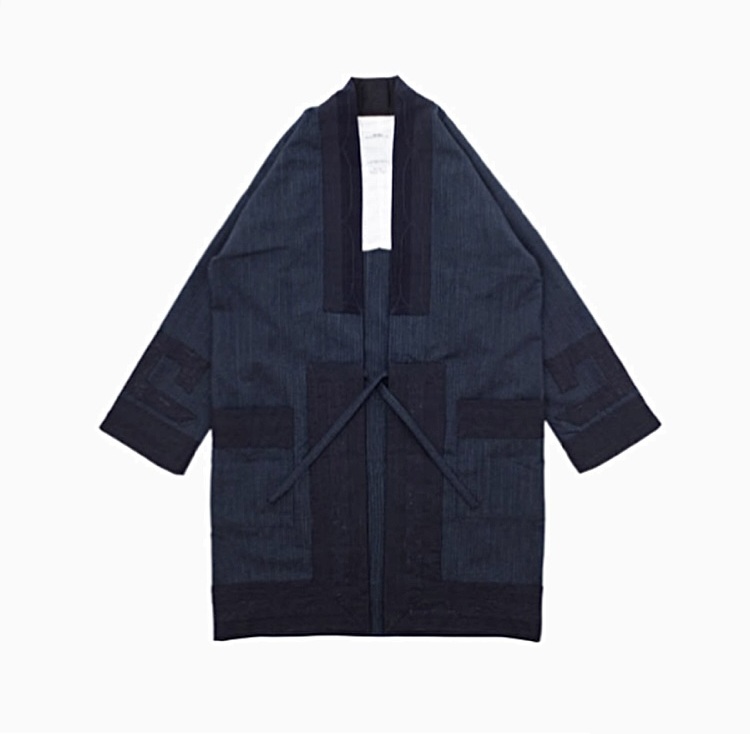 ON SALE : VISVIM RUUNPE COAT PINSTRIPE (( USED A )) 中古美品 - NAVY SIZE 2 PRE ORDER ITEM (預訂中)