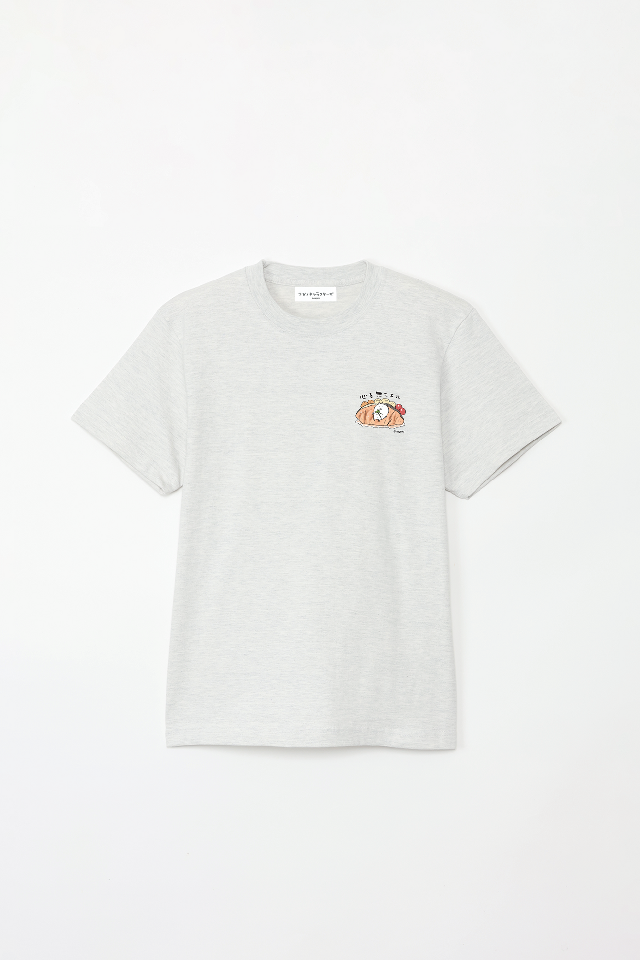 預訂｜白熊 ODM 5.6oz純棉短袖T恤 心無一物三文魚 左胸圖案