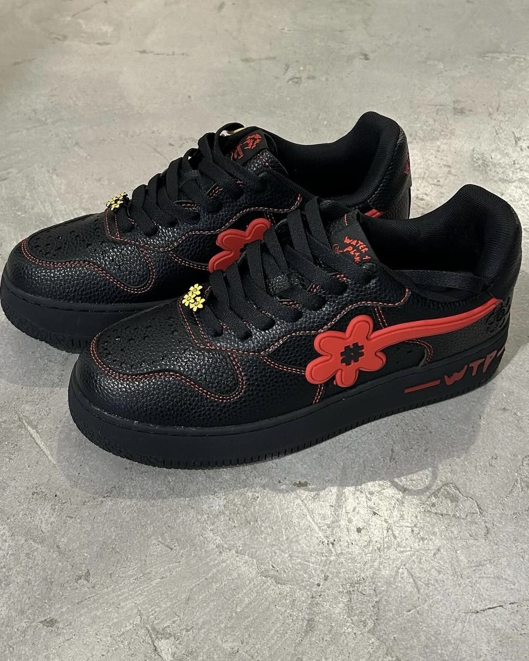 WATER THE PLANT “BLAZE” Japan Exclusive GOAT Kicks | Black Red 日本限定 限量 皮革 黑紅