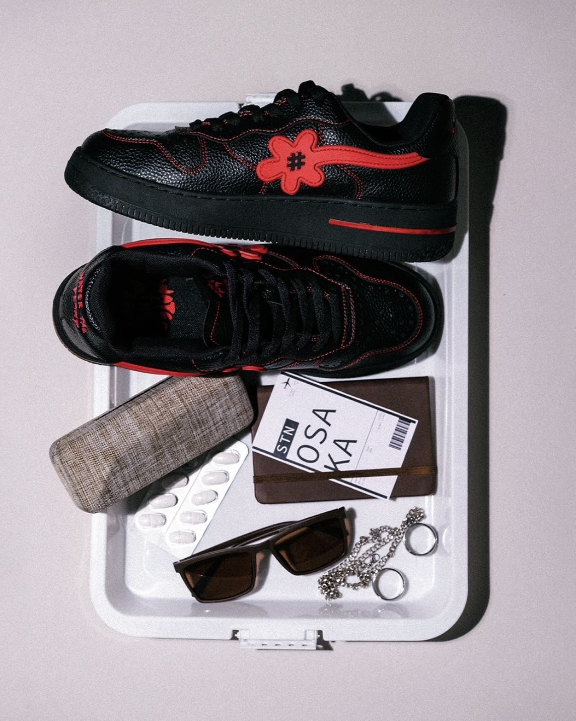 WATER THE PLANT “BLAZE” Japan Exclusive GOAT Kicks | Black Red 日本限定 限量 皮革 黑紅