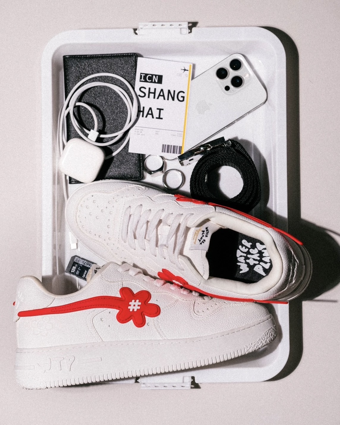 WATER THE PLANT “FLARE” HK Exclusive GOAT Kicks | White Red 日本限定 限量 皮革 白紅