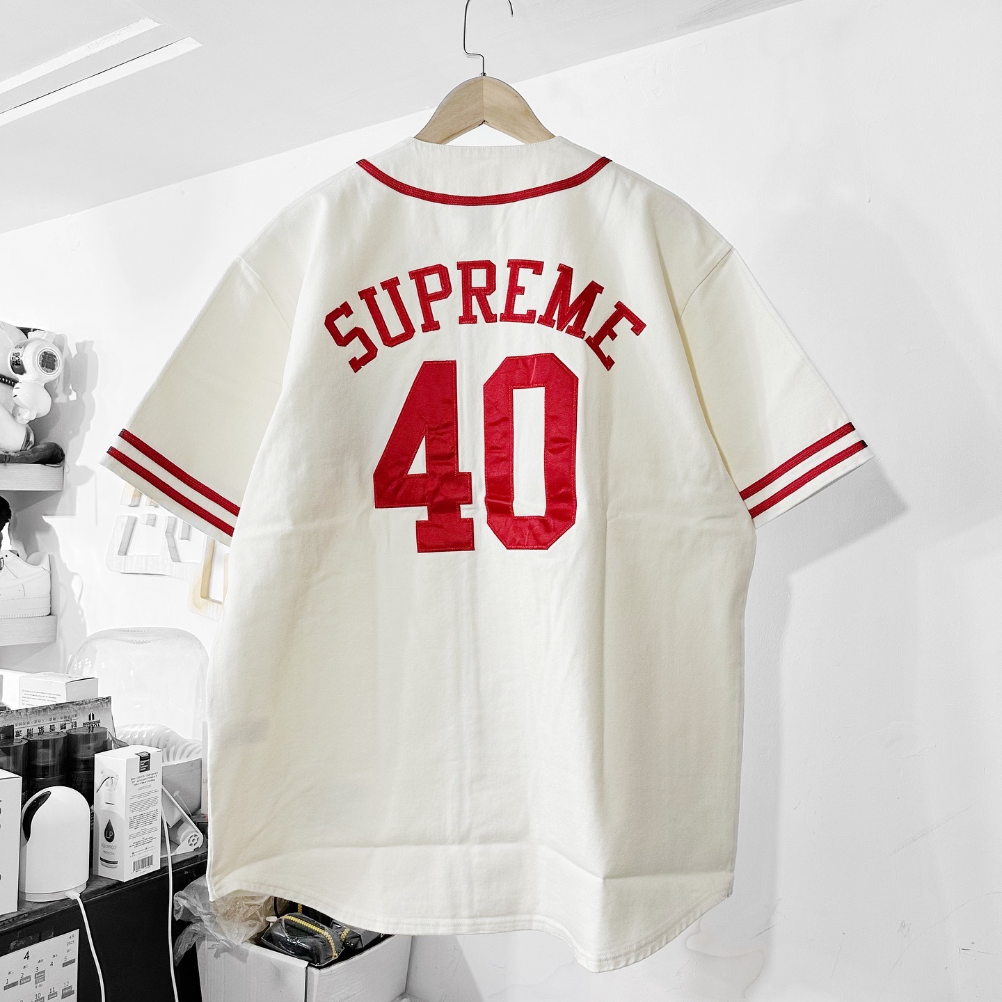トップス Supreme 40 Acres Twill Baseball Jersey Supreme 40 Acres Twill Baseball Jersey (SS25) - $158