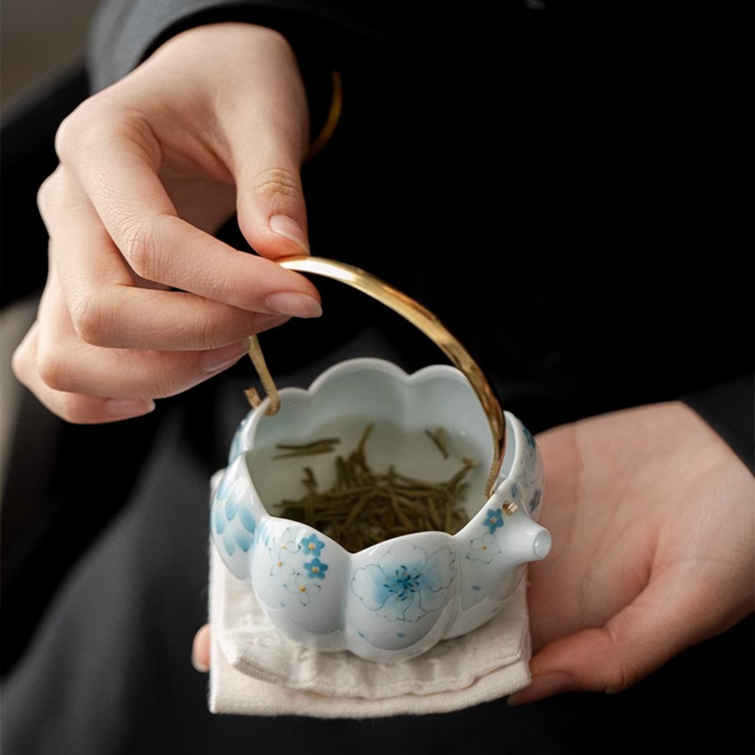 蔓顏花瓣提梁茶海