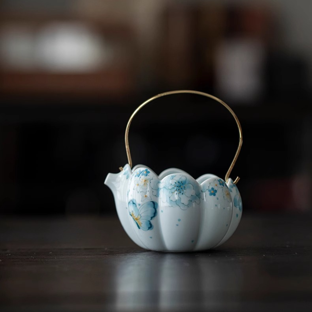 蔓顏花瓣提梁茶海