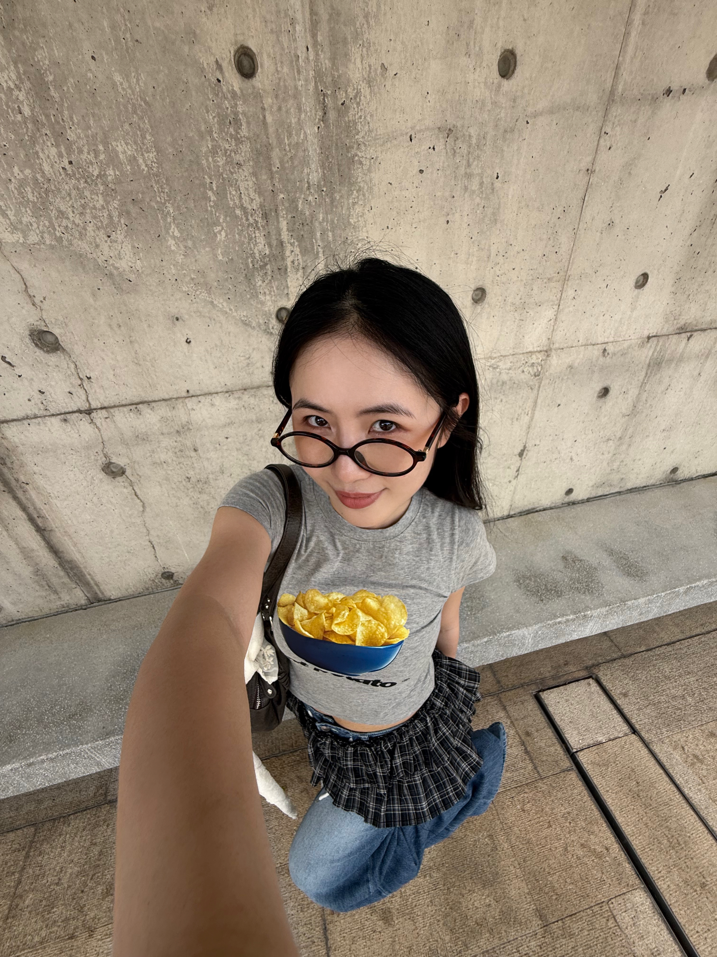 (訂購) 美式復古薯片短上衣 T0502 (白/灰/黑)