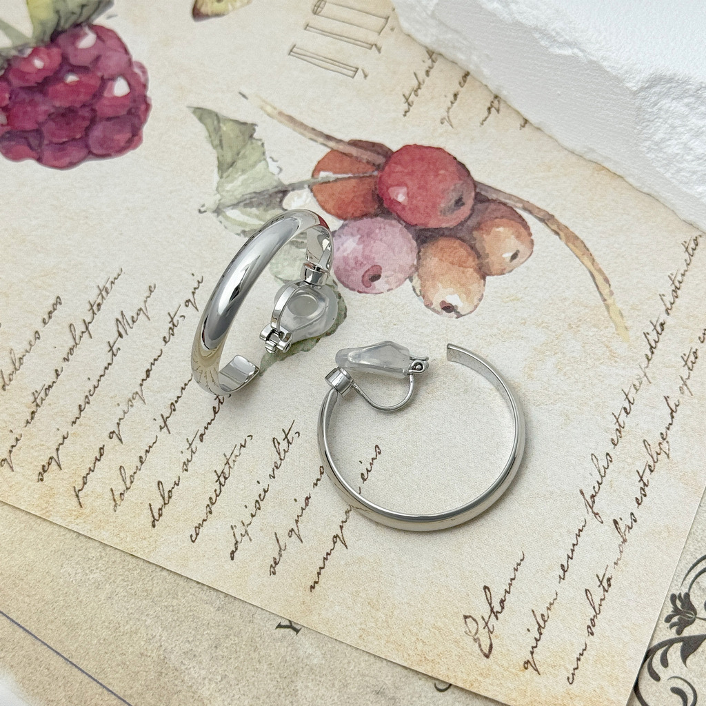 極簡圓弧耳圈 耳夾