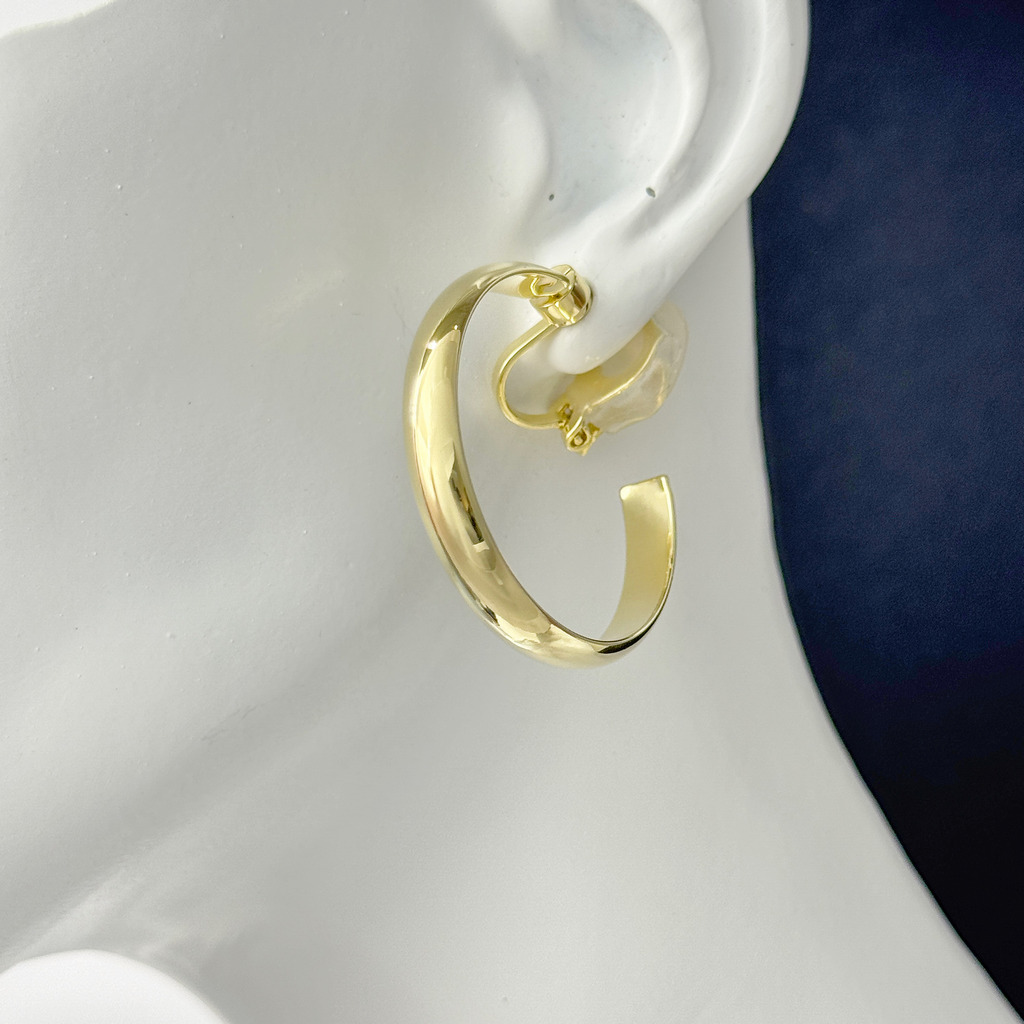 極簡圓弧耳圈 耳夾