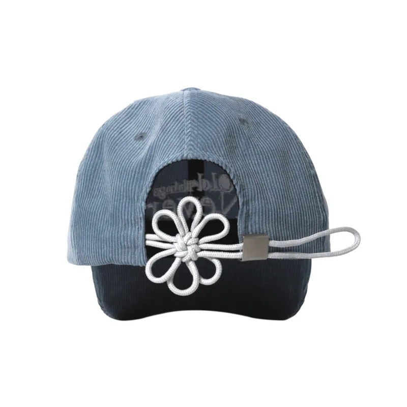 ONGO CORDUROY FLOWER KNOT CAP (Ash Blue / Mint / Beige)