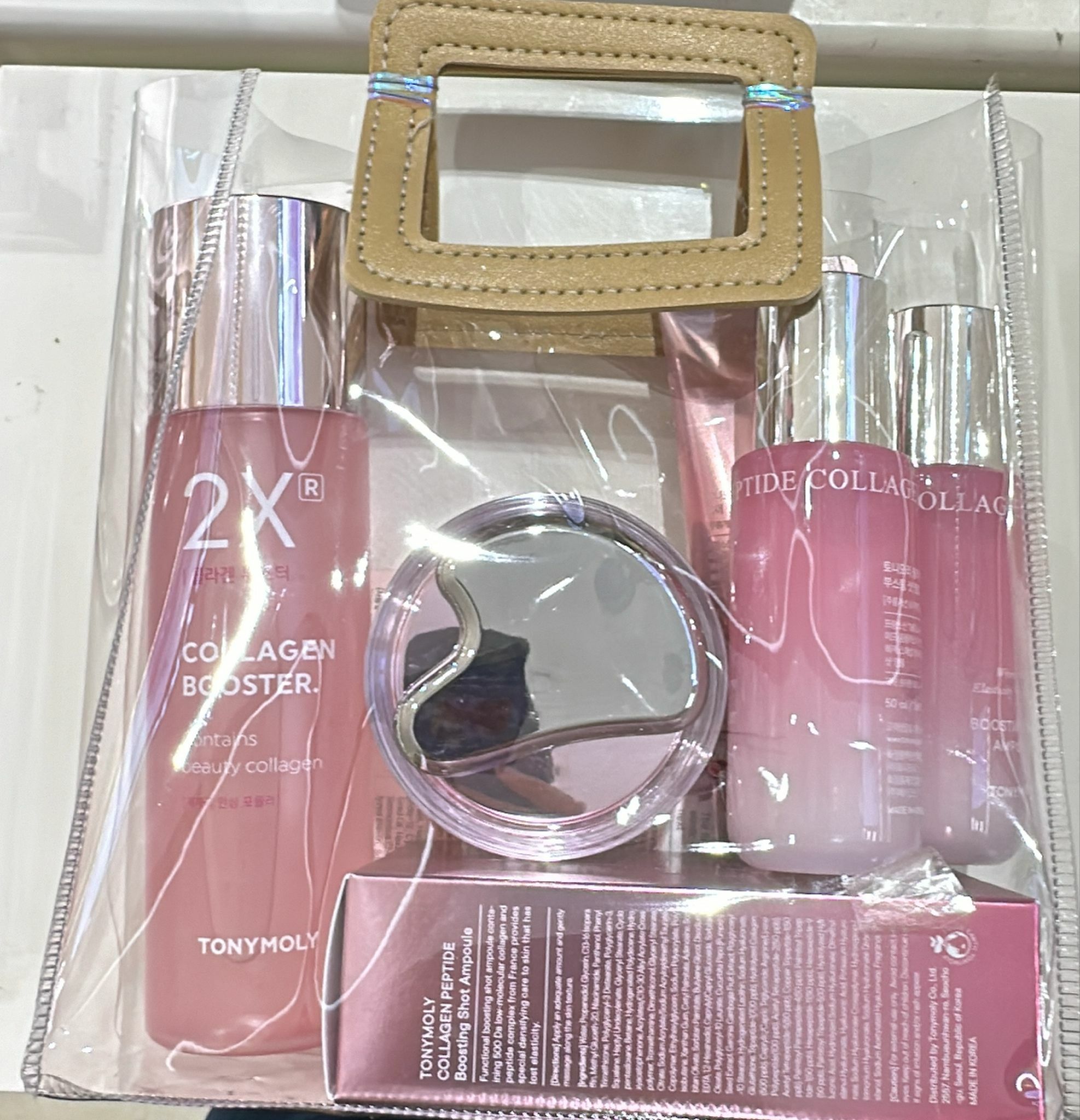 KE1110 Tony moly  骨膠原蛋白勝肽安瓶+ Rimi刮痧面霜企業禮盒+2xr骨膠原蛋白肌底液    送120 mL骨膠原基底液