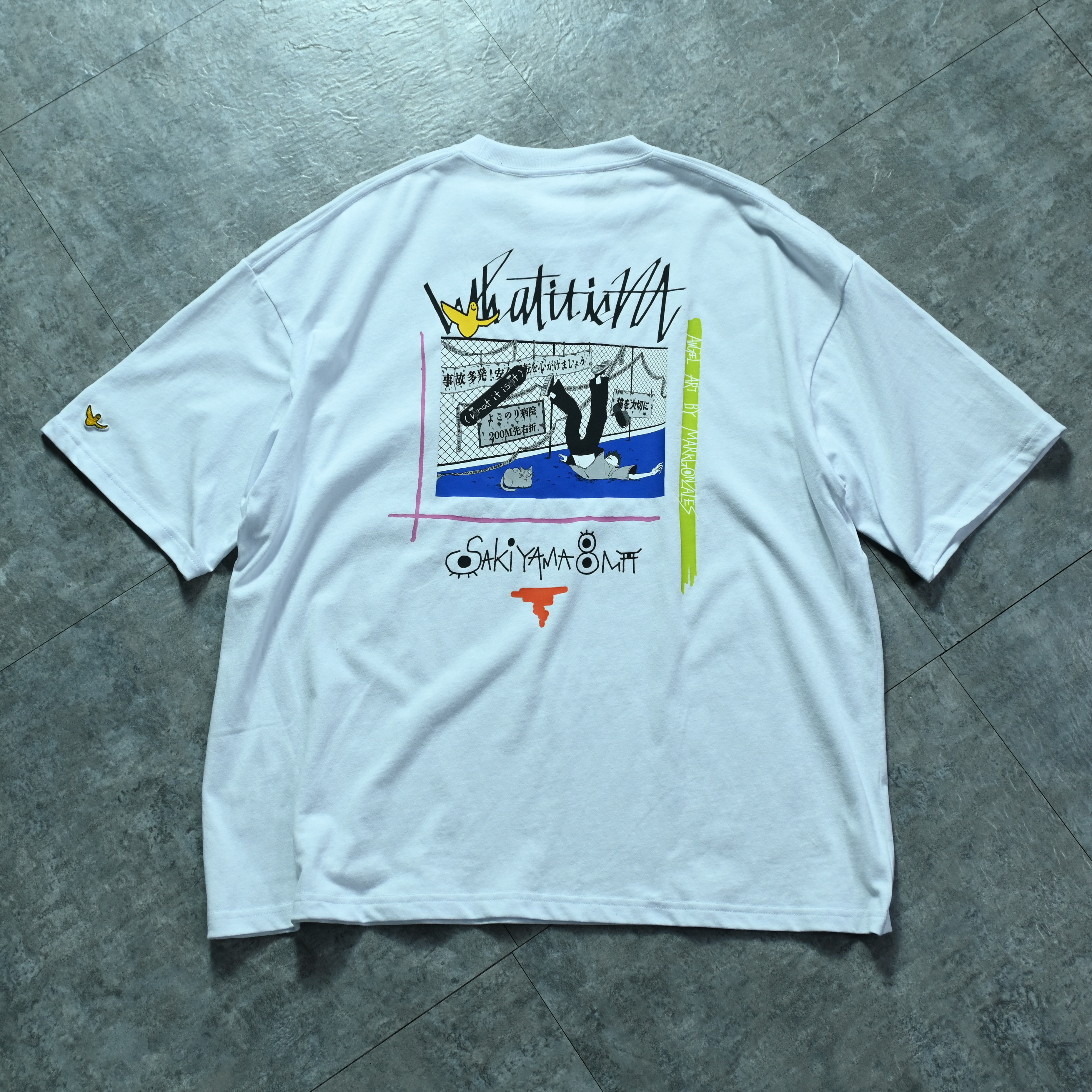Sakiyama x (What it isNt) ART BY MARK GONZALES Drizzler Big Tee