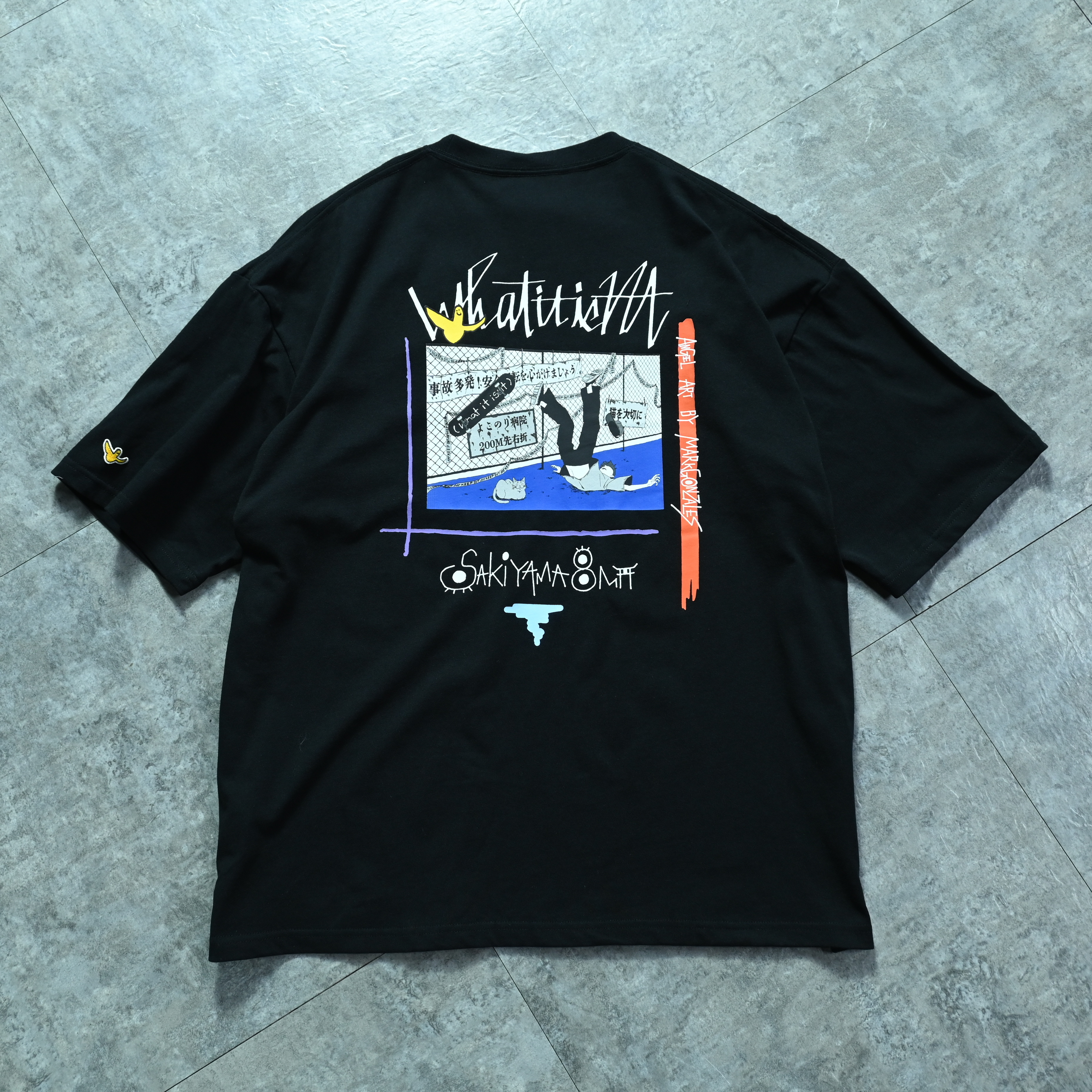 Sakiyama x (What it isNt) ART BY MARK GONZALES Drizzler Big Tee