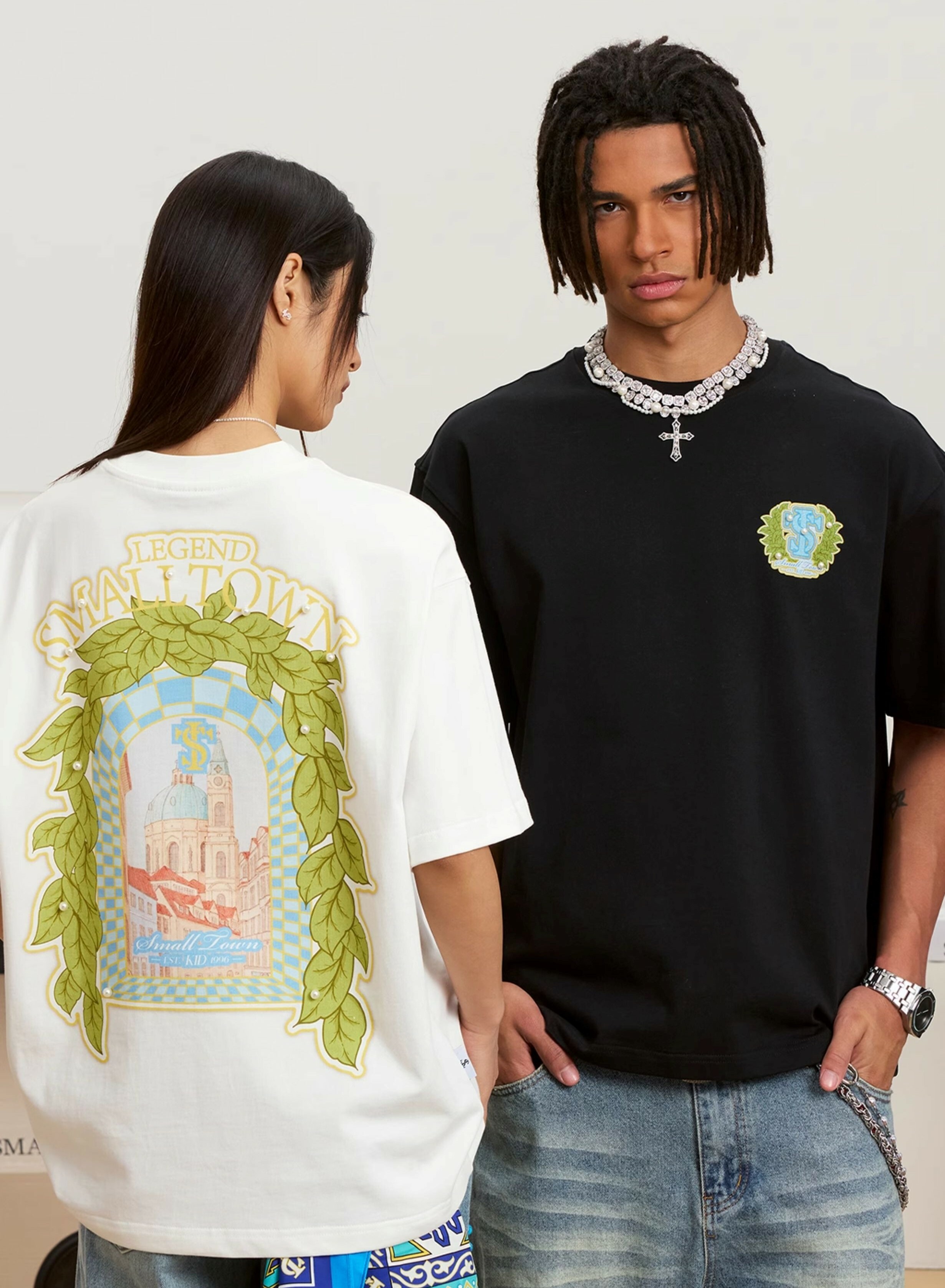 STK SmallTownKid 珍珠小標 城堡印花 短袖 T恤