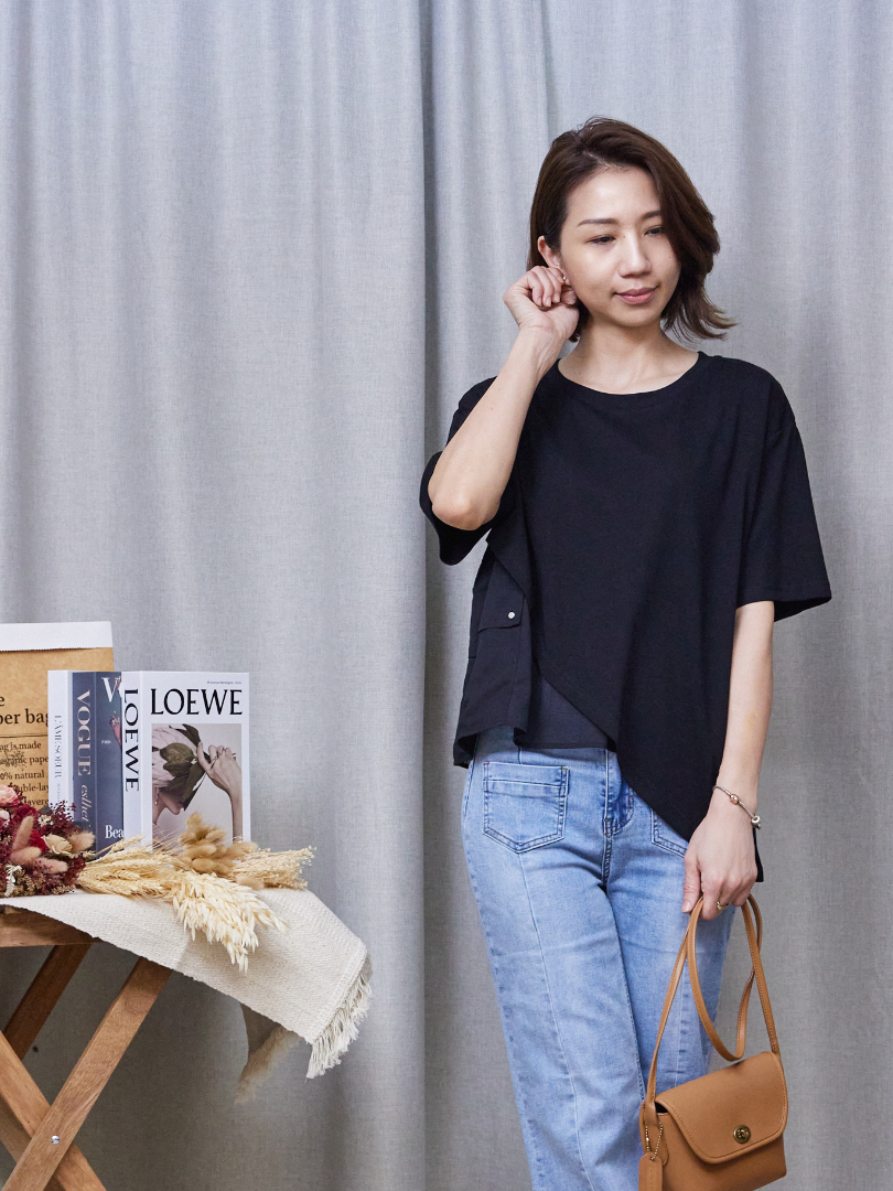 質感拼接Tee系列 |不對稱美感讓身形更輕盈拼接T ⚡️熱銷搶手貨⚡️
