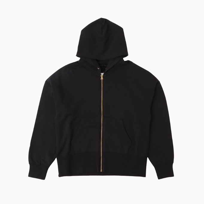 VISVIM 2025 S/S COURT HOODIE F.Z. (C/WS) - BLACK SIZE 5 PRE ORDER ITEM (預訂中)