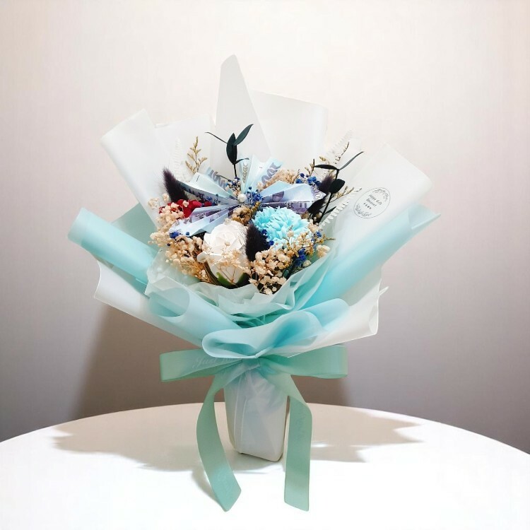 藍色蝴蝶鈔票花束,新款鈔票花束蝴蝶花園造型鈔票花束