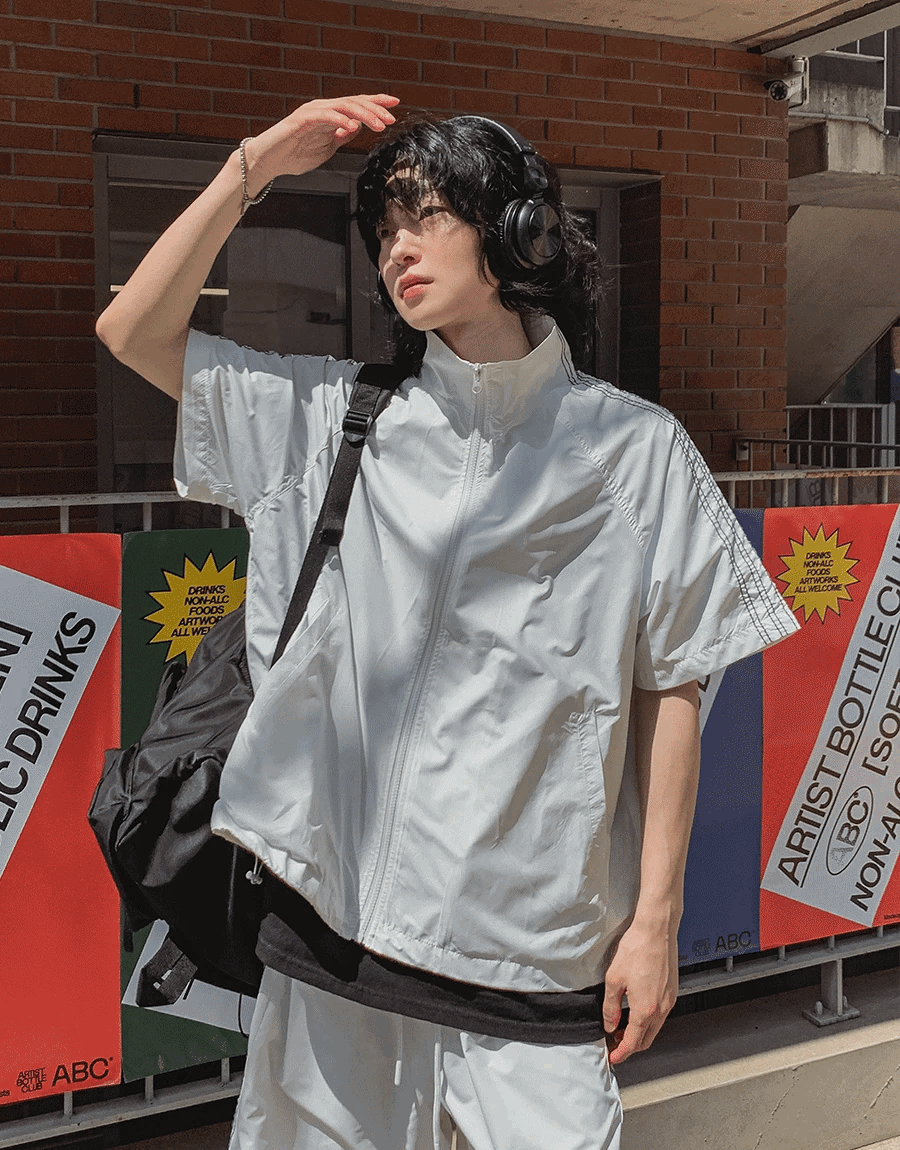 Connie Track Overfit 尼龍短袖外套＋短褲 套裝