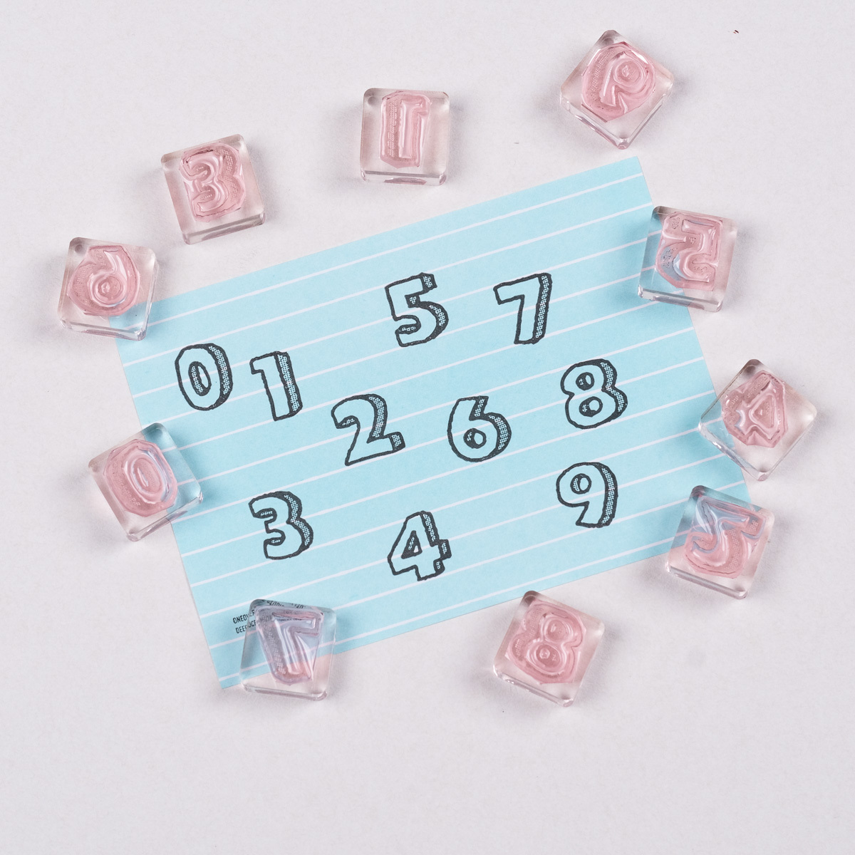 手繪感立體數字 膠版印章 / 一分之一工作室/臺灣