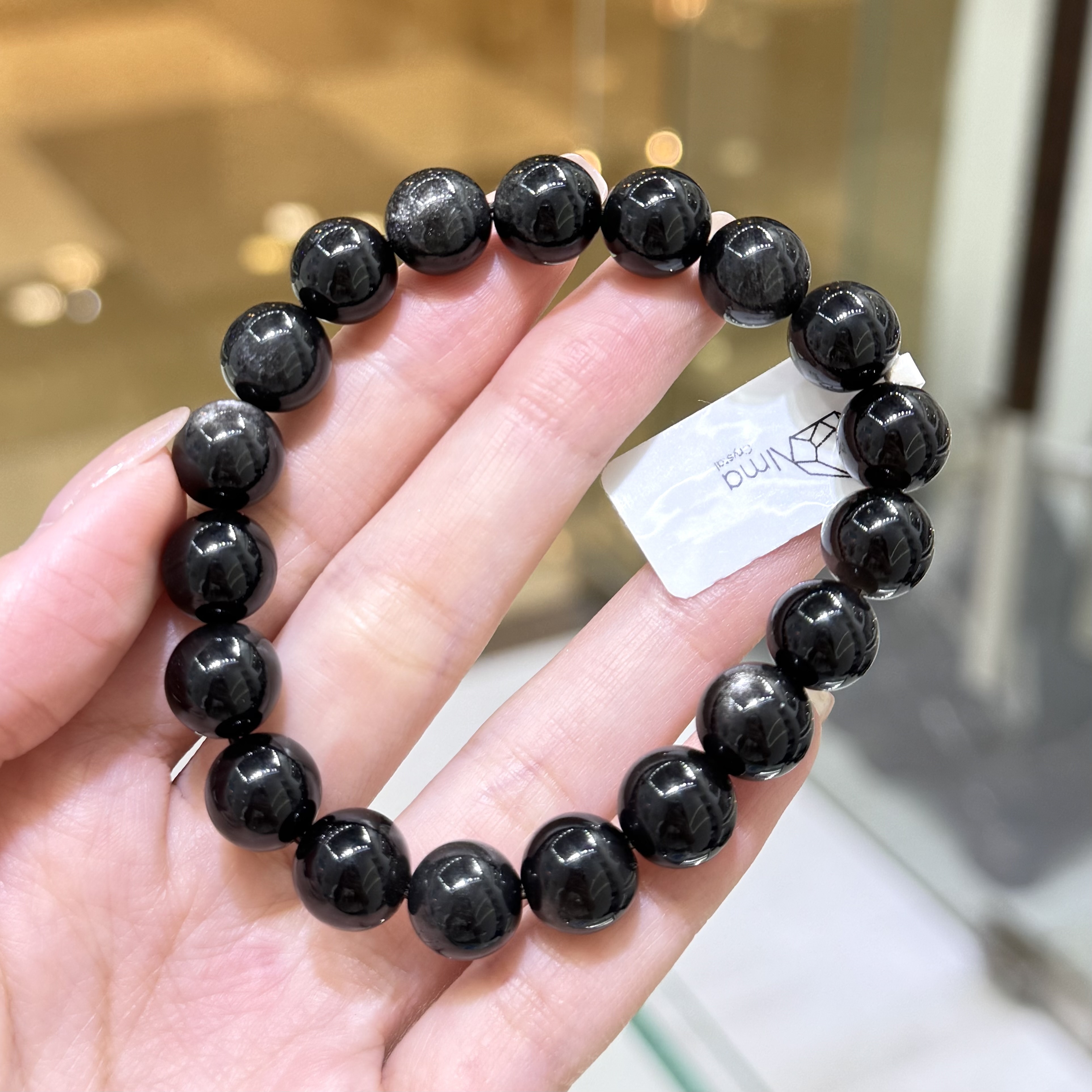 【辟邪防禦】銀曜石 10mm (編號0407)