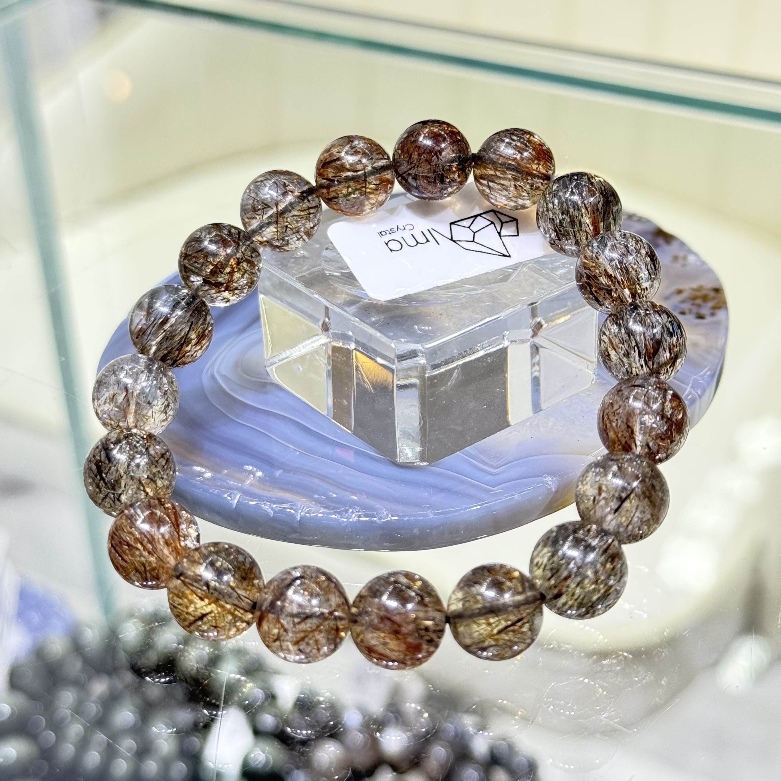 【招正財】黑金碧髮 8mm (編號0418)