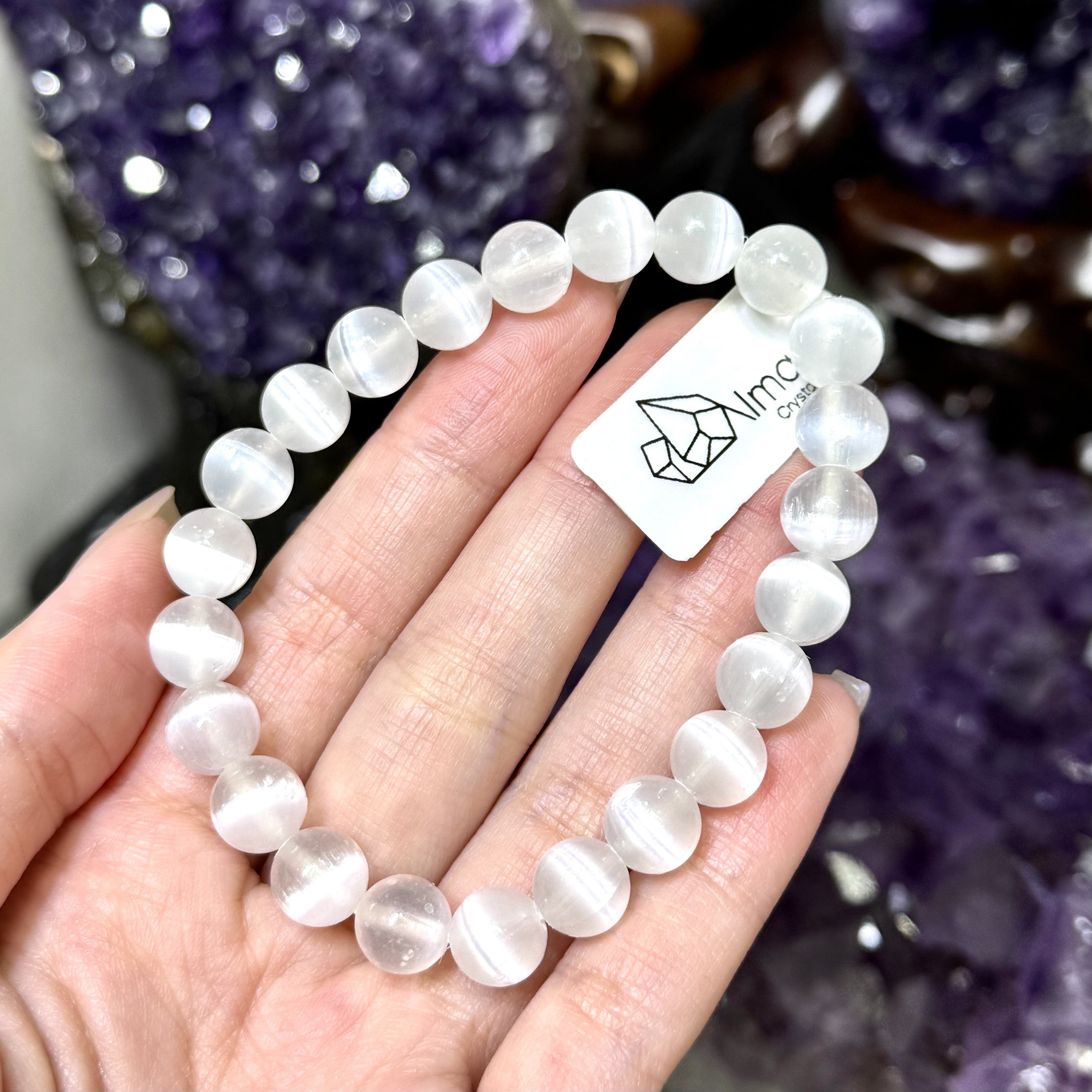 【療癒洗滌】石膏石 8mm (編號0413)