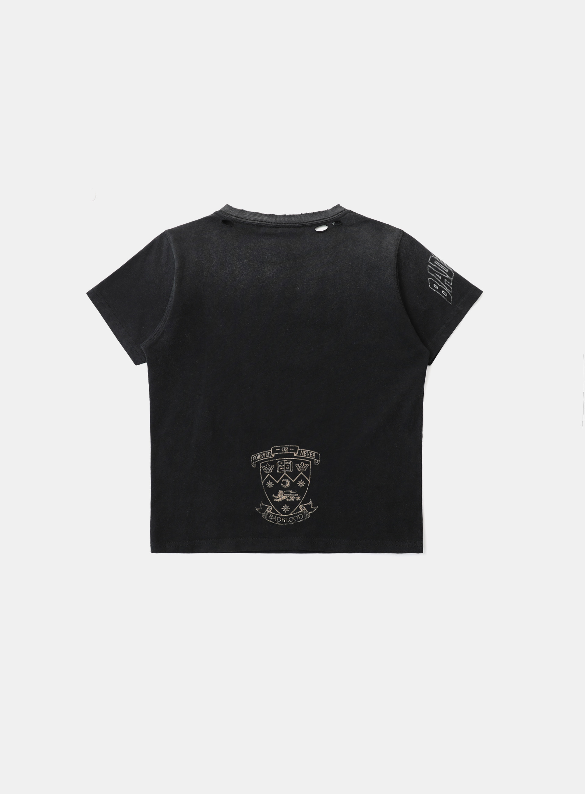 bad blood - Workshop Print Distressed T-Shirt (Black)