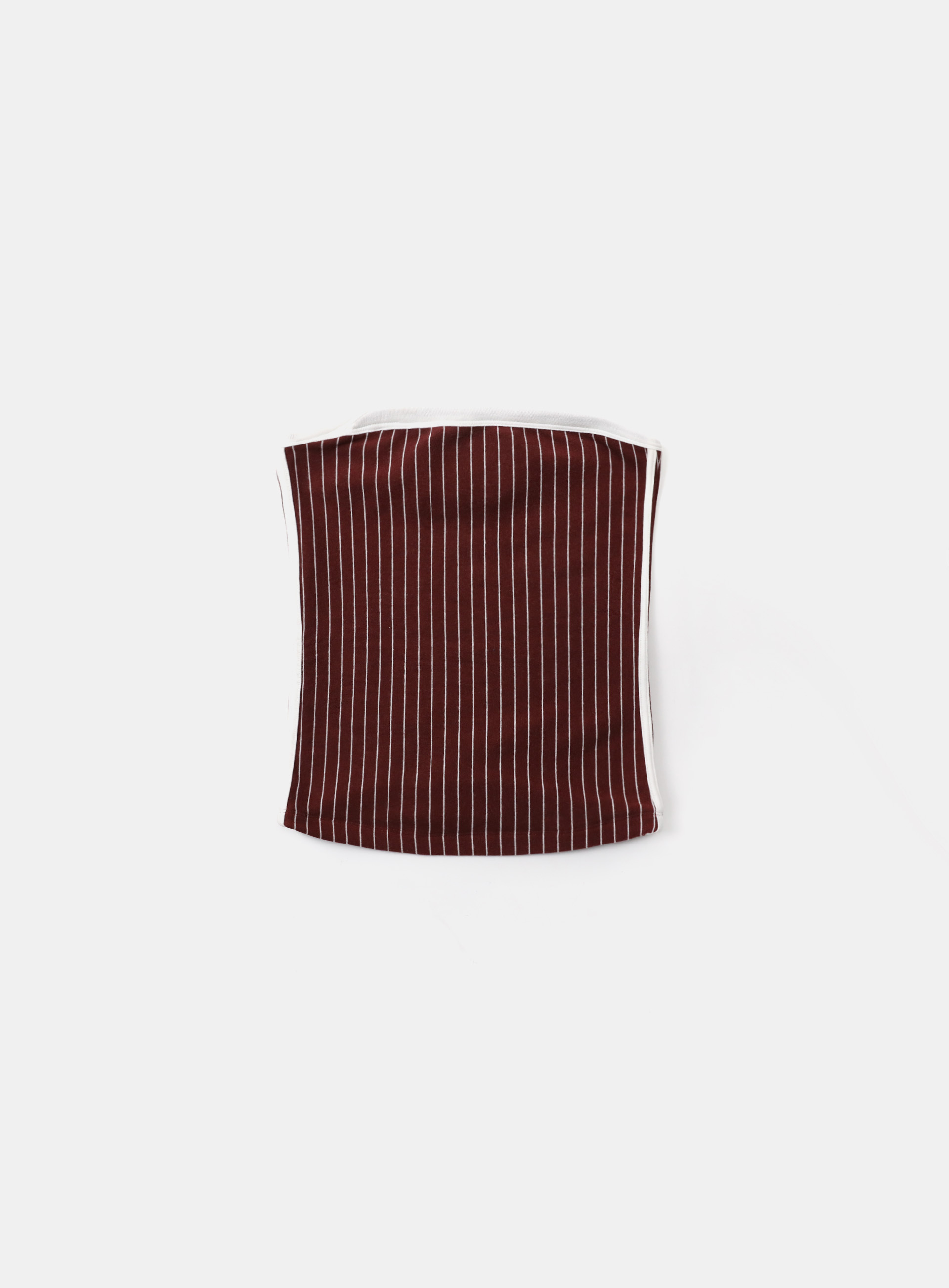 bad blood - Classic Logo Stripe Tube Top (Wine)