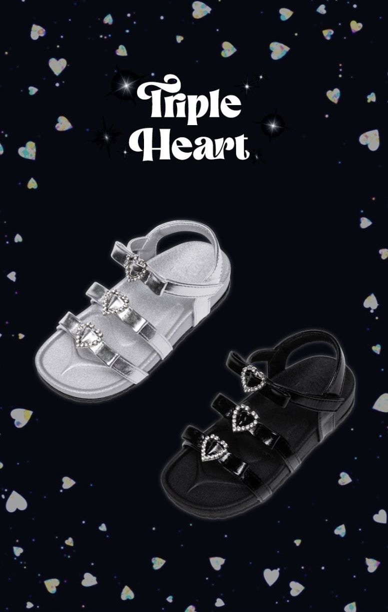 La Stella Triple Heart Sandals