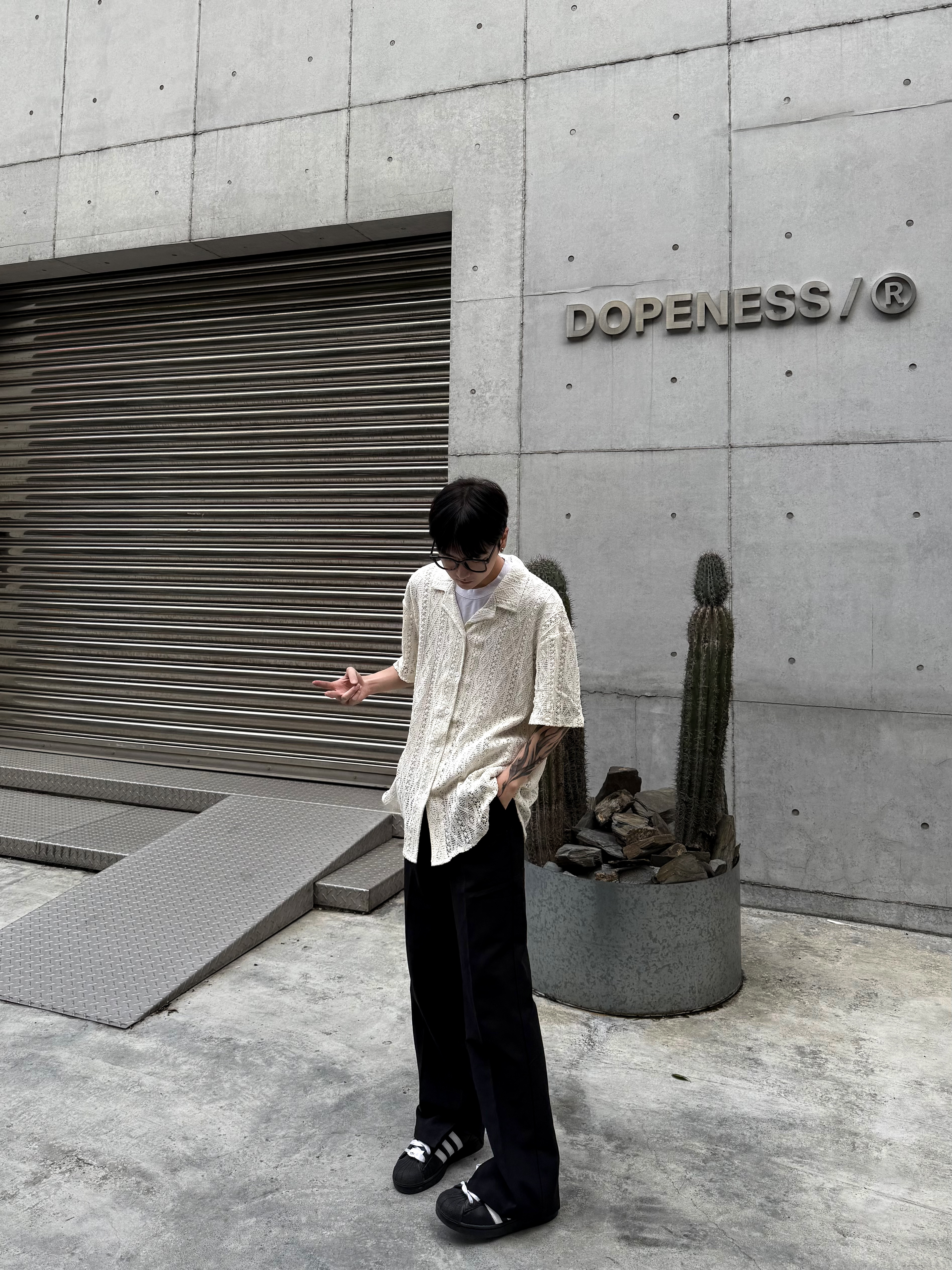 (現貨)韓系小眾編織襯衫